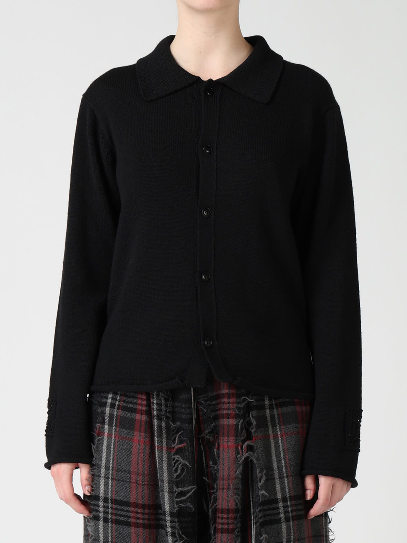 WOOL JERSEY LACE CARDIGAN