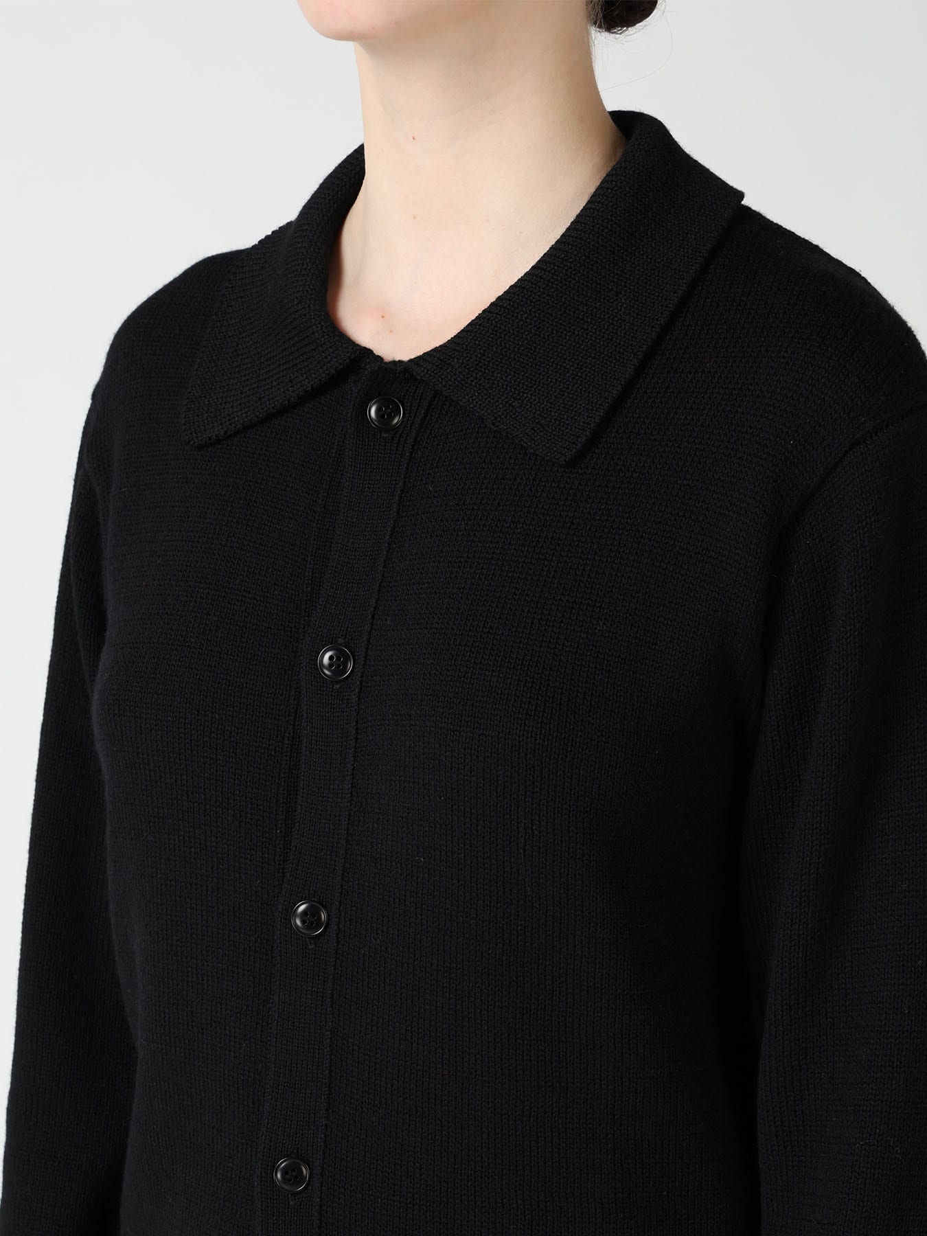 WOOL JERSEY LACE CARDIGAN