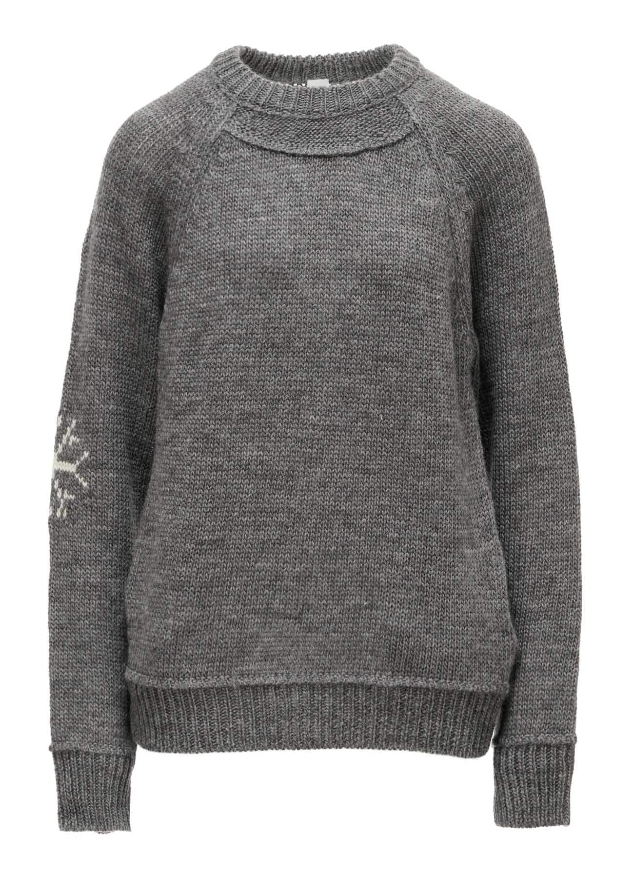 WOOL JERSEY INTARSIA PULLOVER(S Grey): Y's｜THE SHOP YOHJI YAMAMOTO