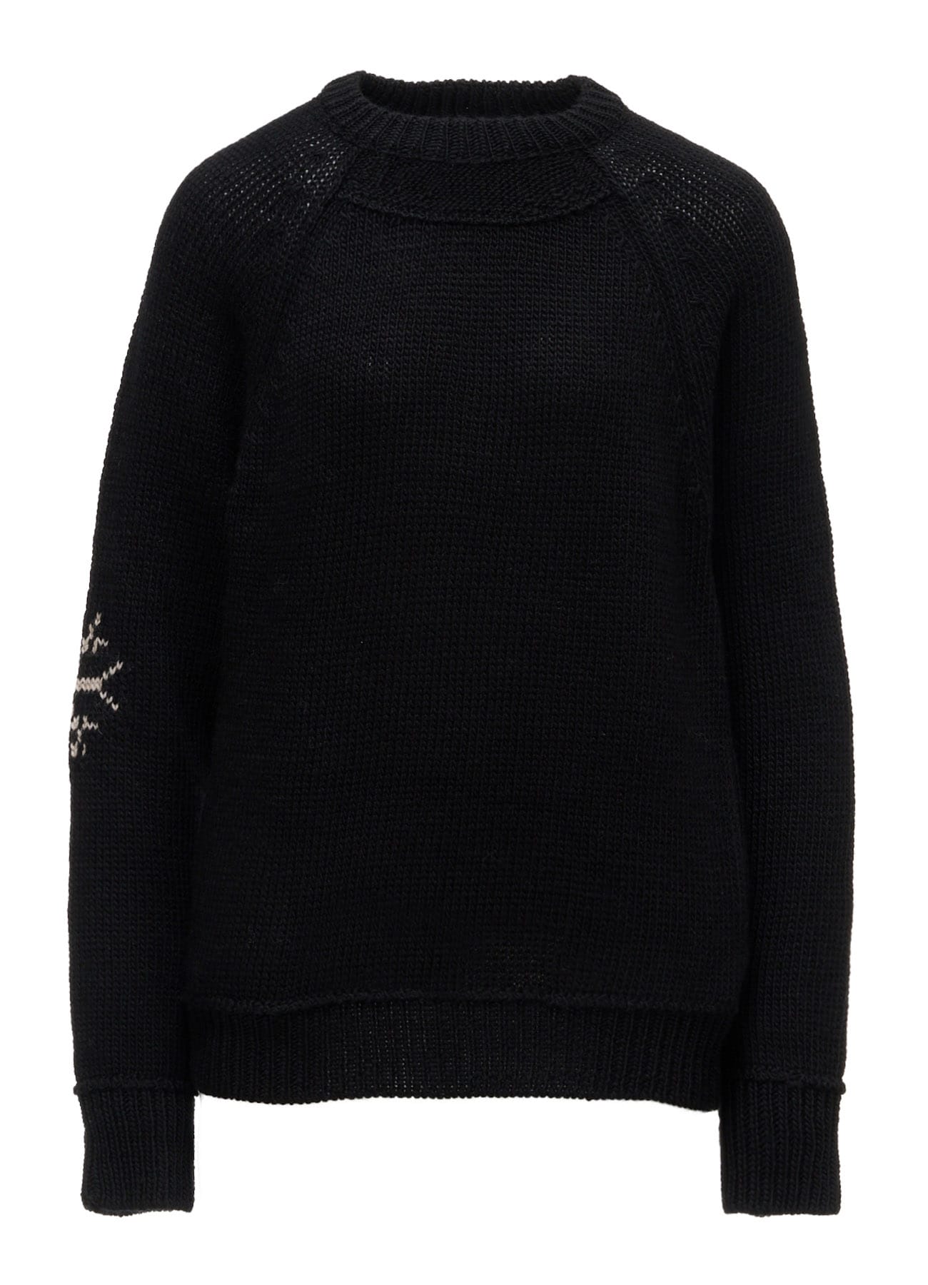 WOOL JERSEY INTARSIA PULLOVER