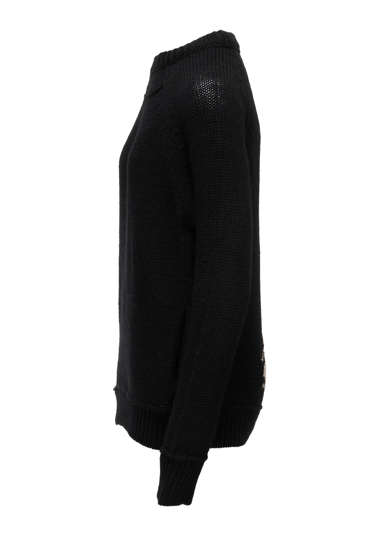 WOOL JERSEY INTARSIA PULLOVER