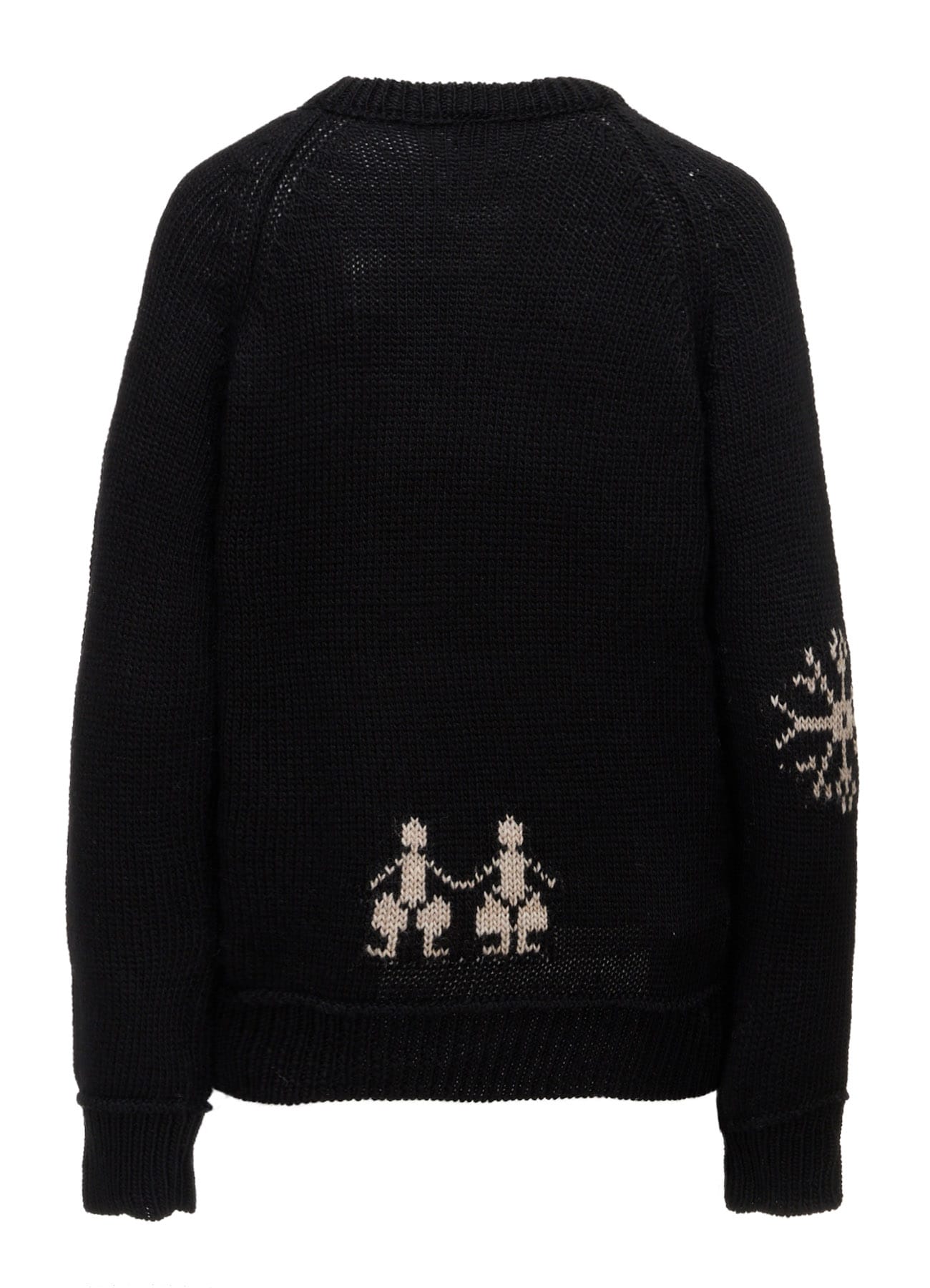 WOOL JERSEY INTARSIA PULLOVER