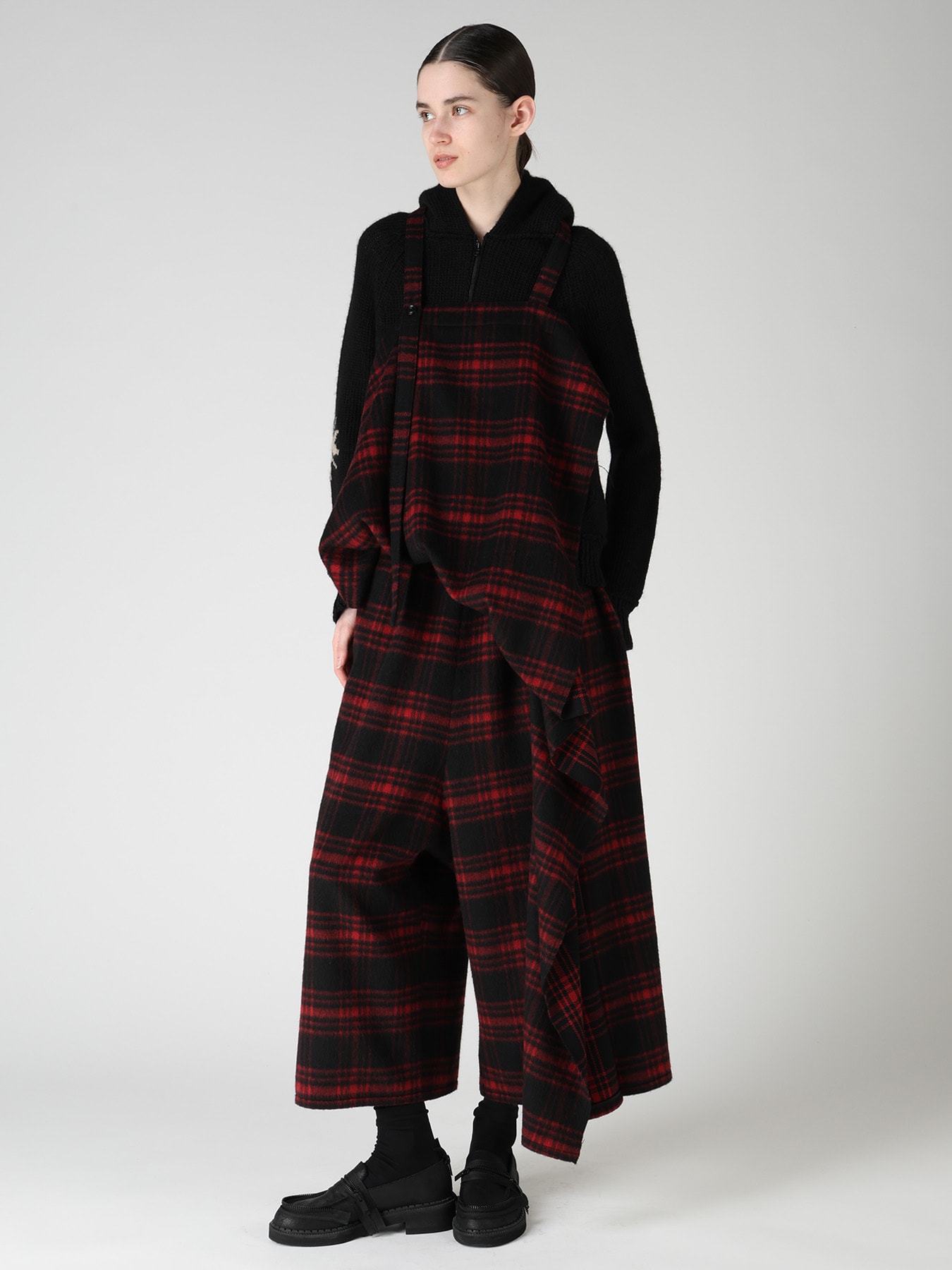 Yohji Yamamoto POUR HOMME ノルディック柄ニットパーカー WOOL JERSEY INTARSIA HOODIE(S Black): Y's｜THE SHOP YOHJI YAMAMOTO