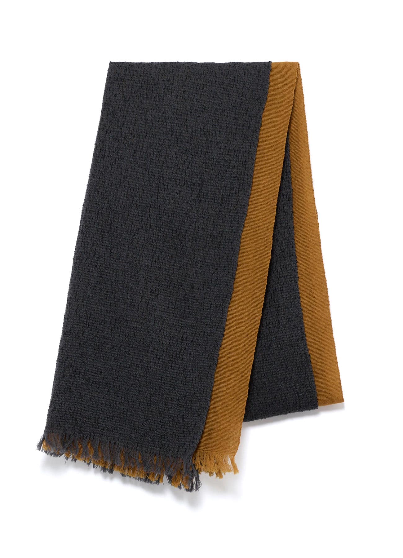 WOOL PLAIN WEAVE DOUBLE LAYER SCARF