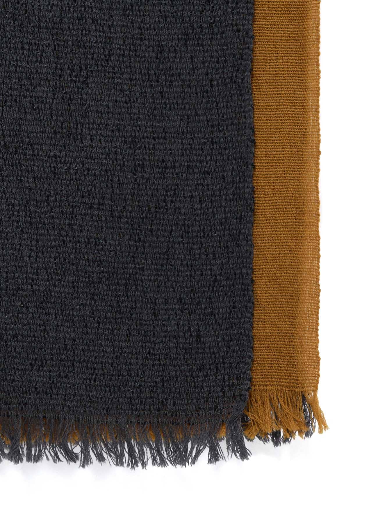 WOOL PLAIN WEAVE DOUBLE LAYER SCARF