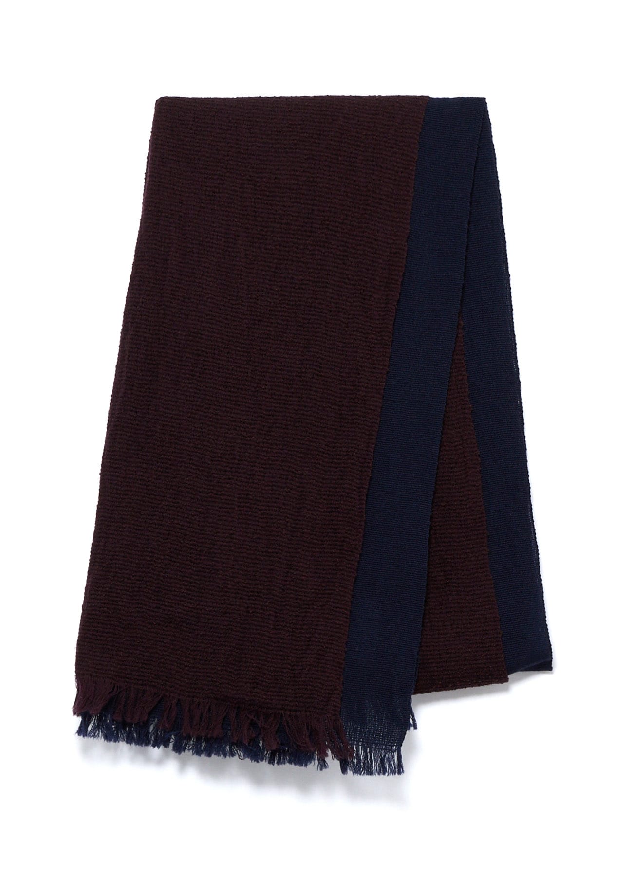 WOOL PLAIN WEAVE DOUBLE LAYER SCARF