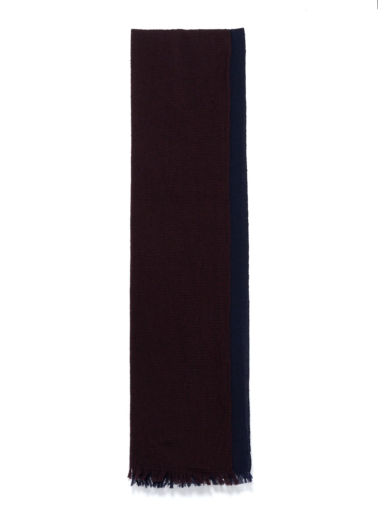 WOOL PLAIN WEAVE DOUBLE LAYER SCARF