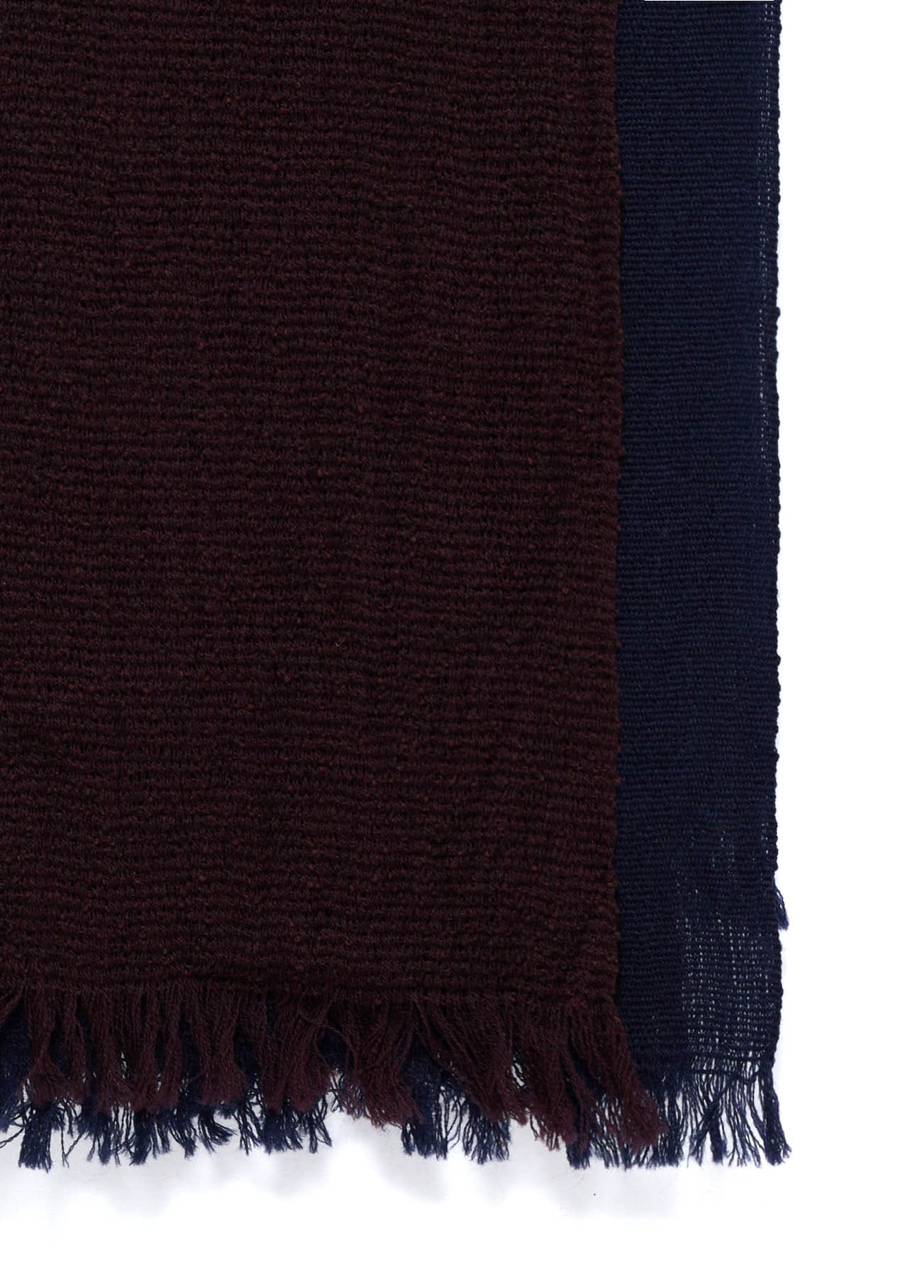 WOOL PLAIN WEAVE DOUBLE LAYER SCARF