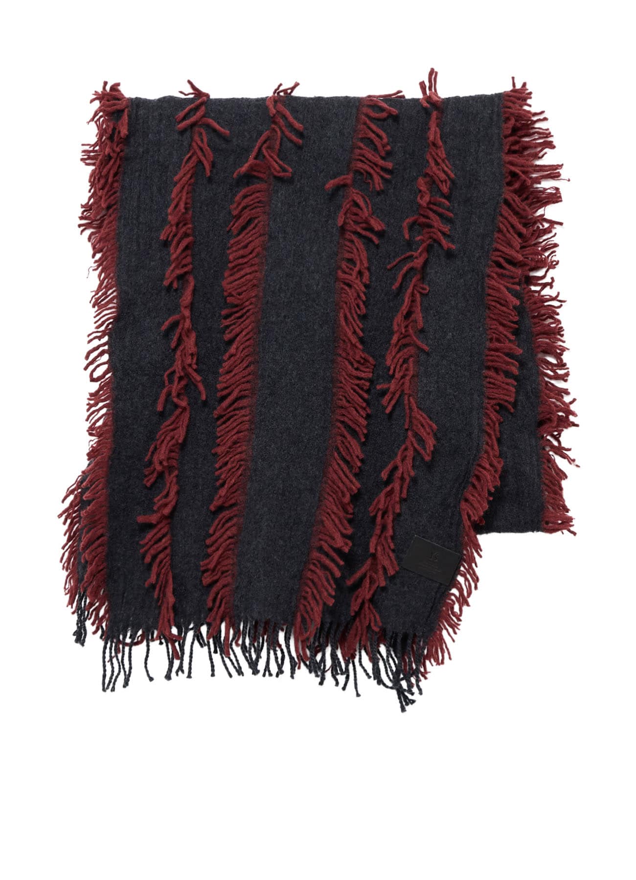 WOOL SATIN-WEAVE CUT STOLE