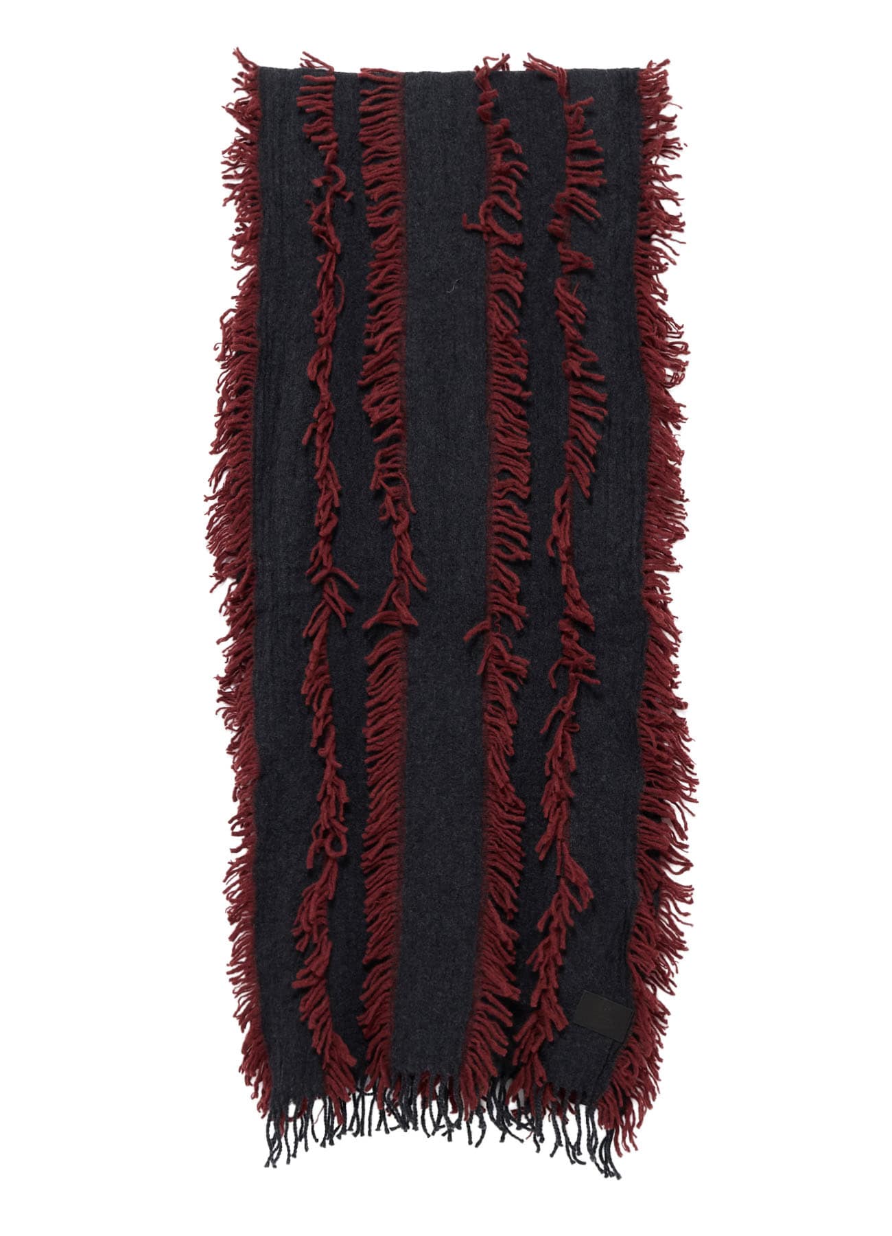 WOOL SATIN-WEAVE CUT STOLE