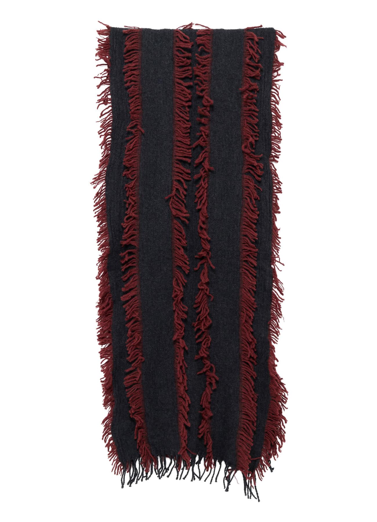 WOOL SATIN-WEAVE CUT STOLE