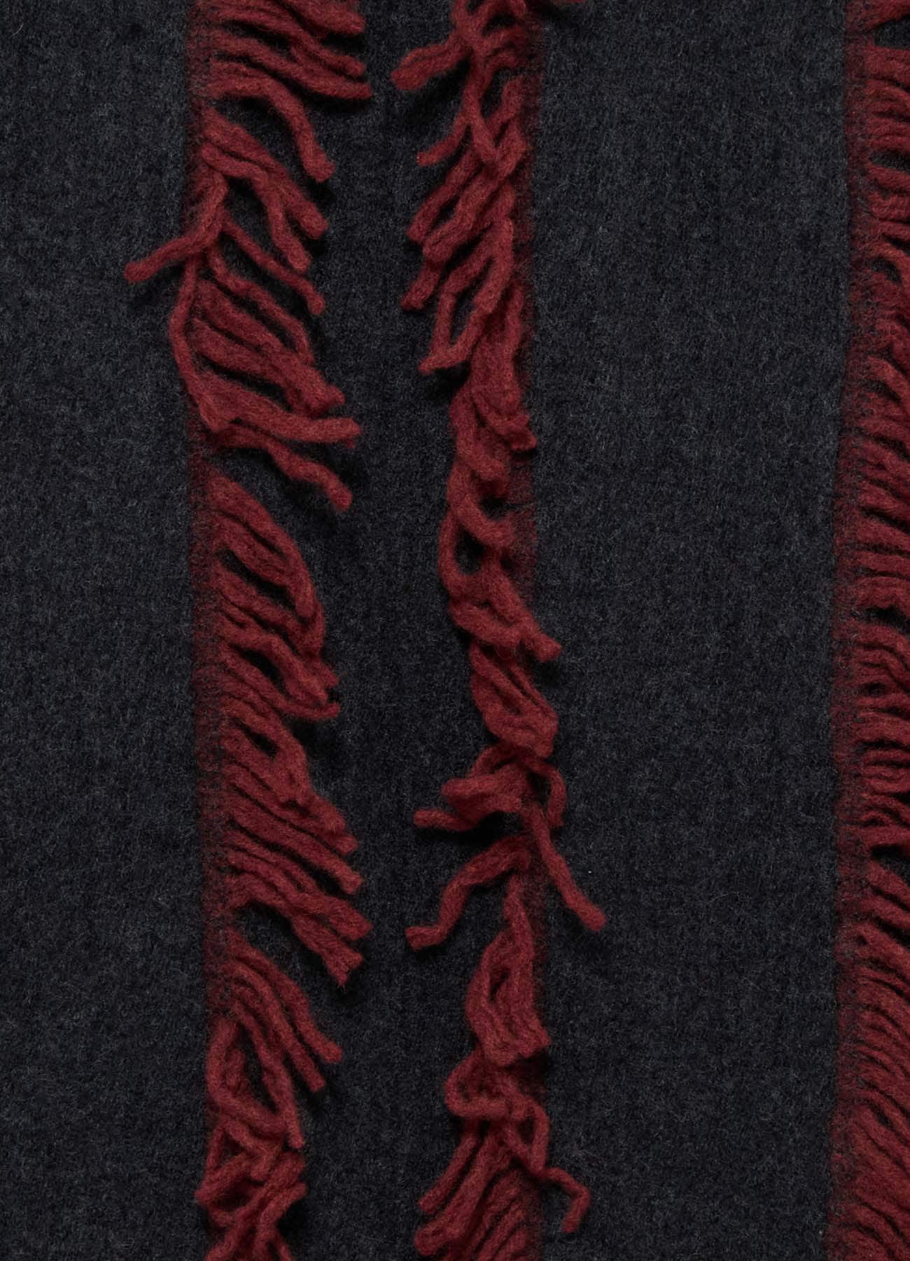 WOOL SATIN-WEAVE CUT STOLE