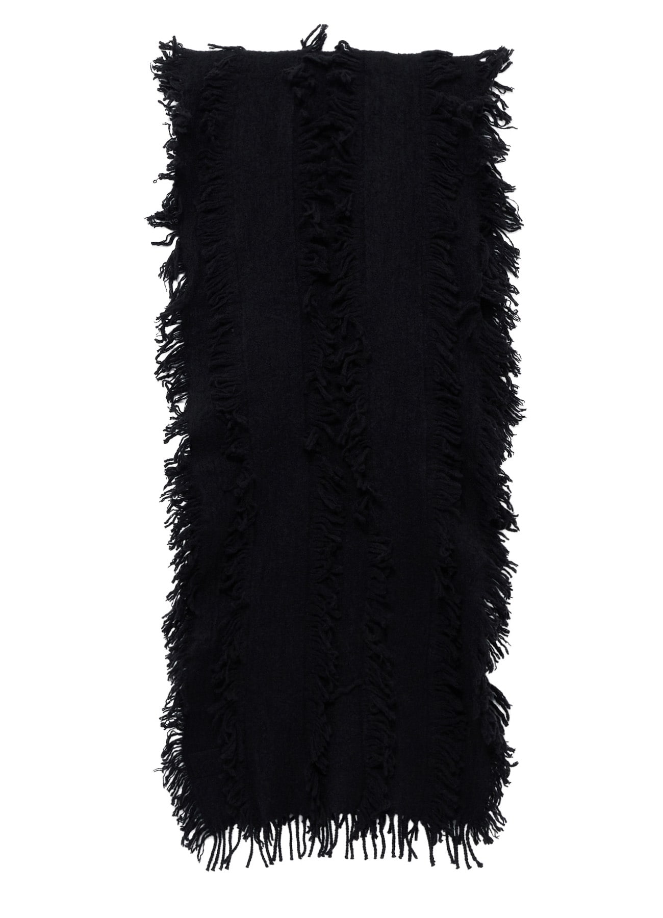 WOOL SATIN-WEAVE CUT STOLE