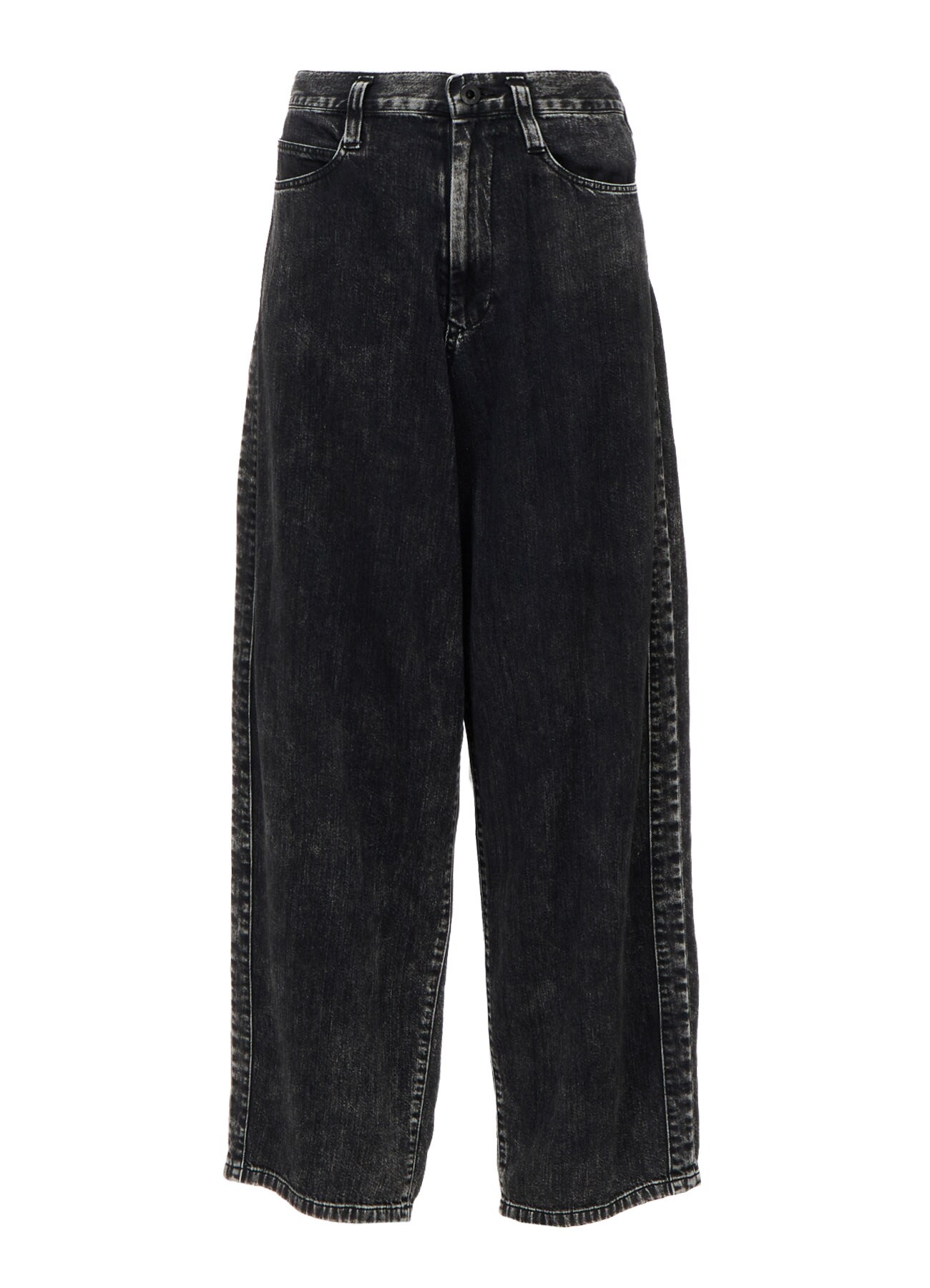 8OZ DENIM CHEMICAL WASH SIDE BRAID PANTS