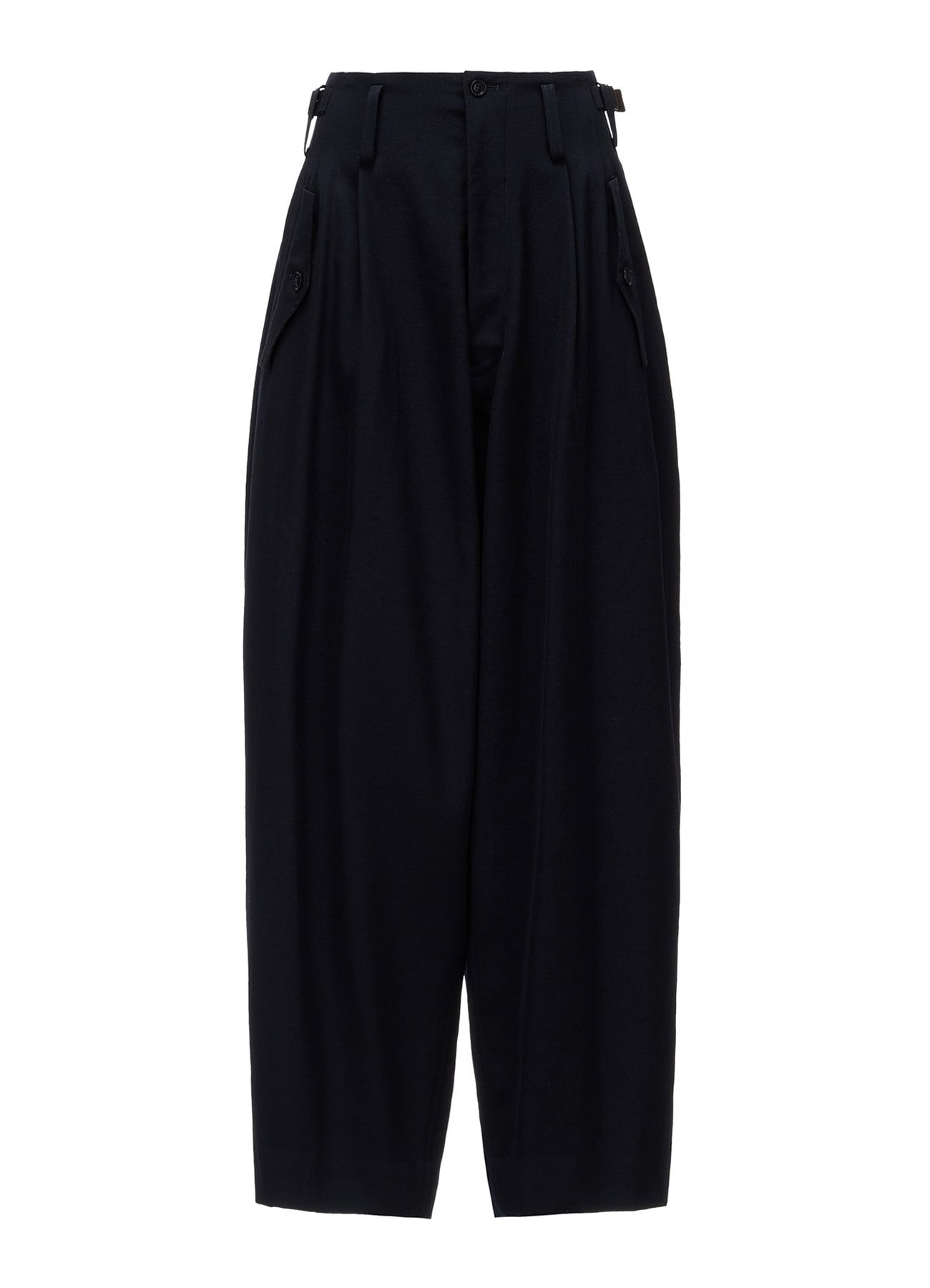 WOOL GABARDINE 2-TUCK WIDE PANTS