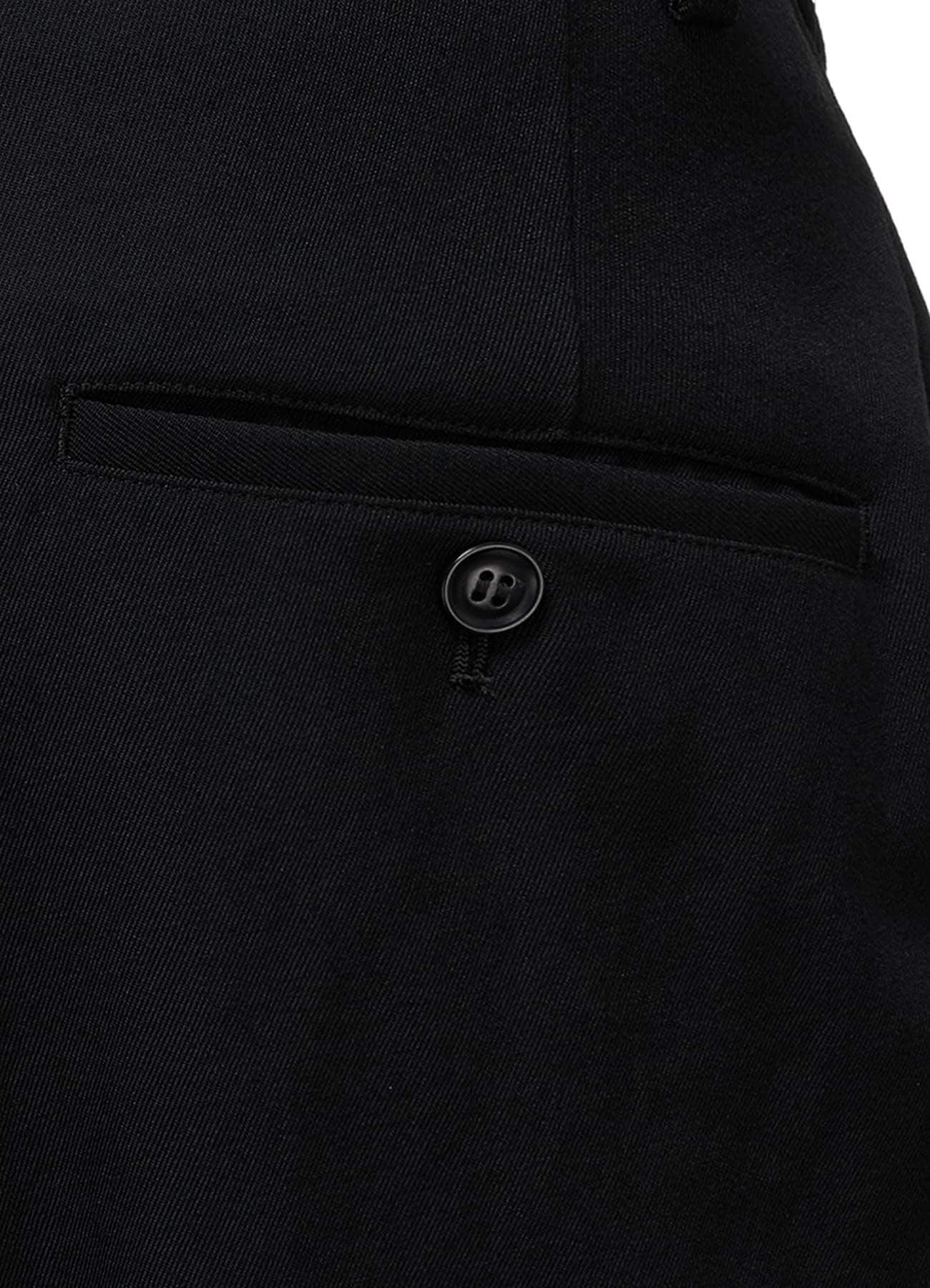 WOOL GABARDINE 2-TUCK WIDE PANTS