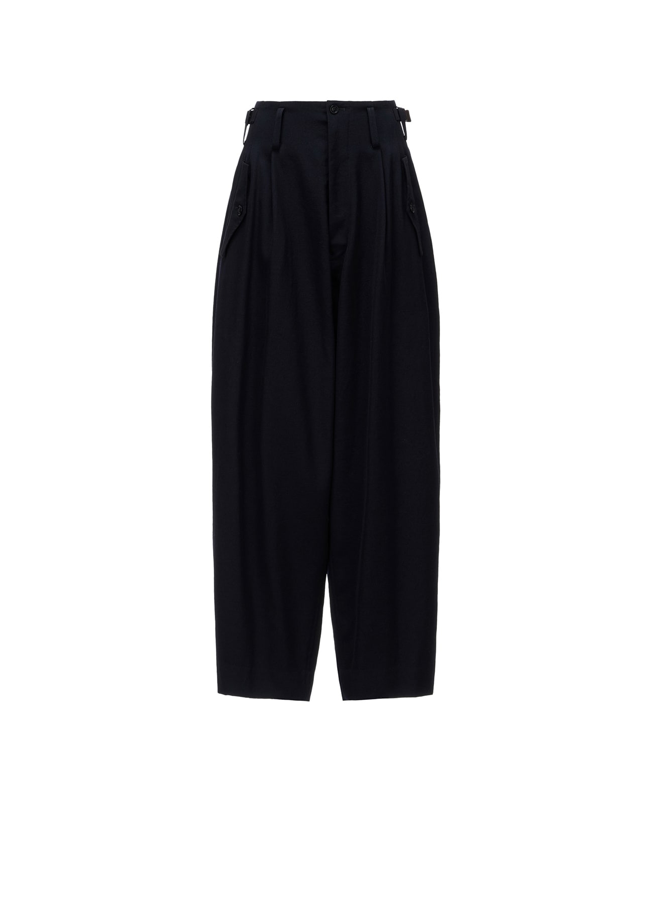 WOOL GABARDINE 2-TUCK WIDE PANTS