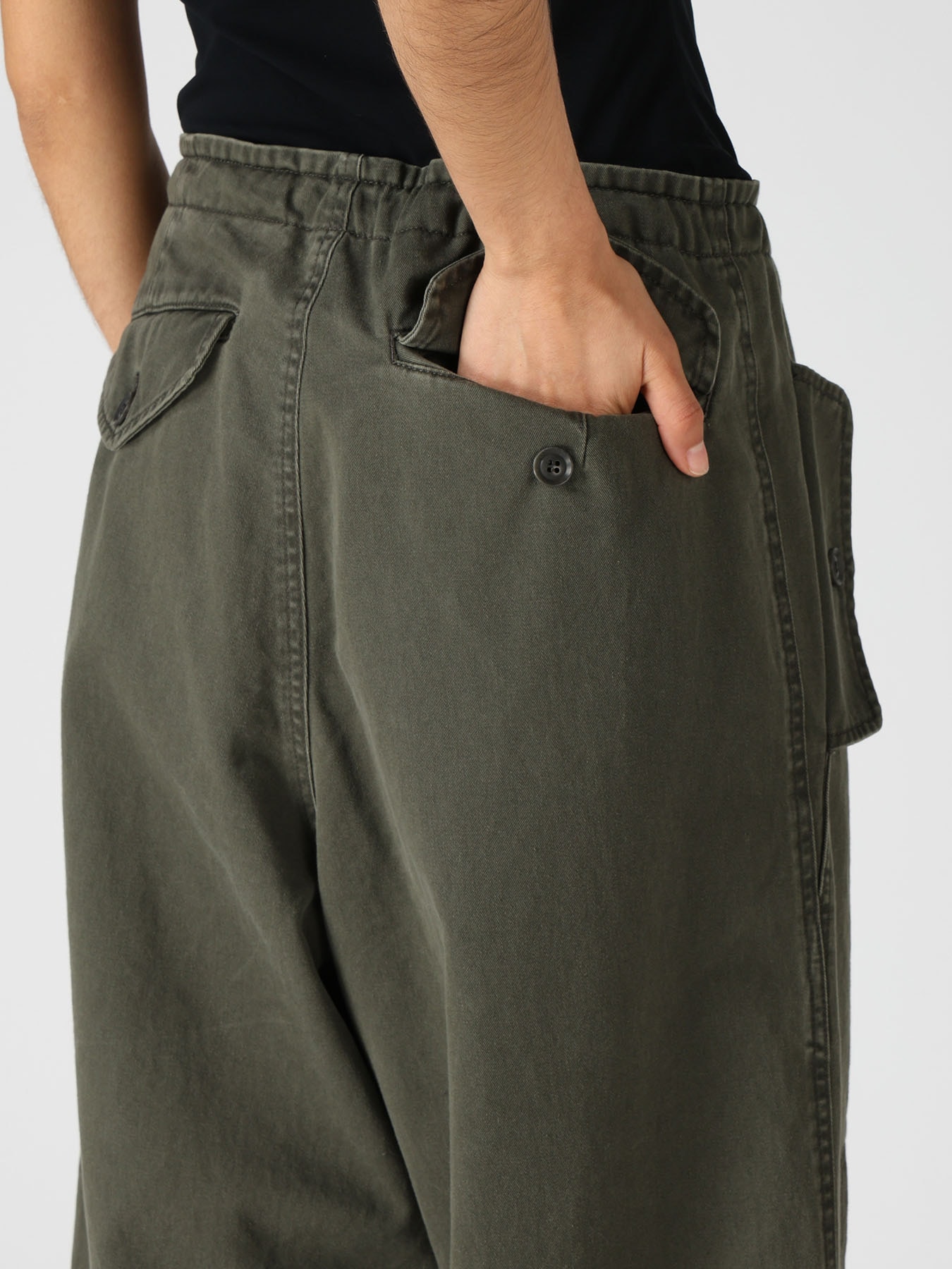COTTON CHINO CLOTH STRING PANTS