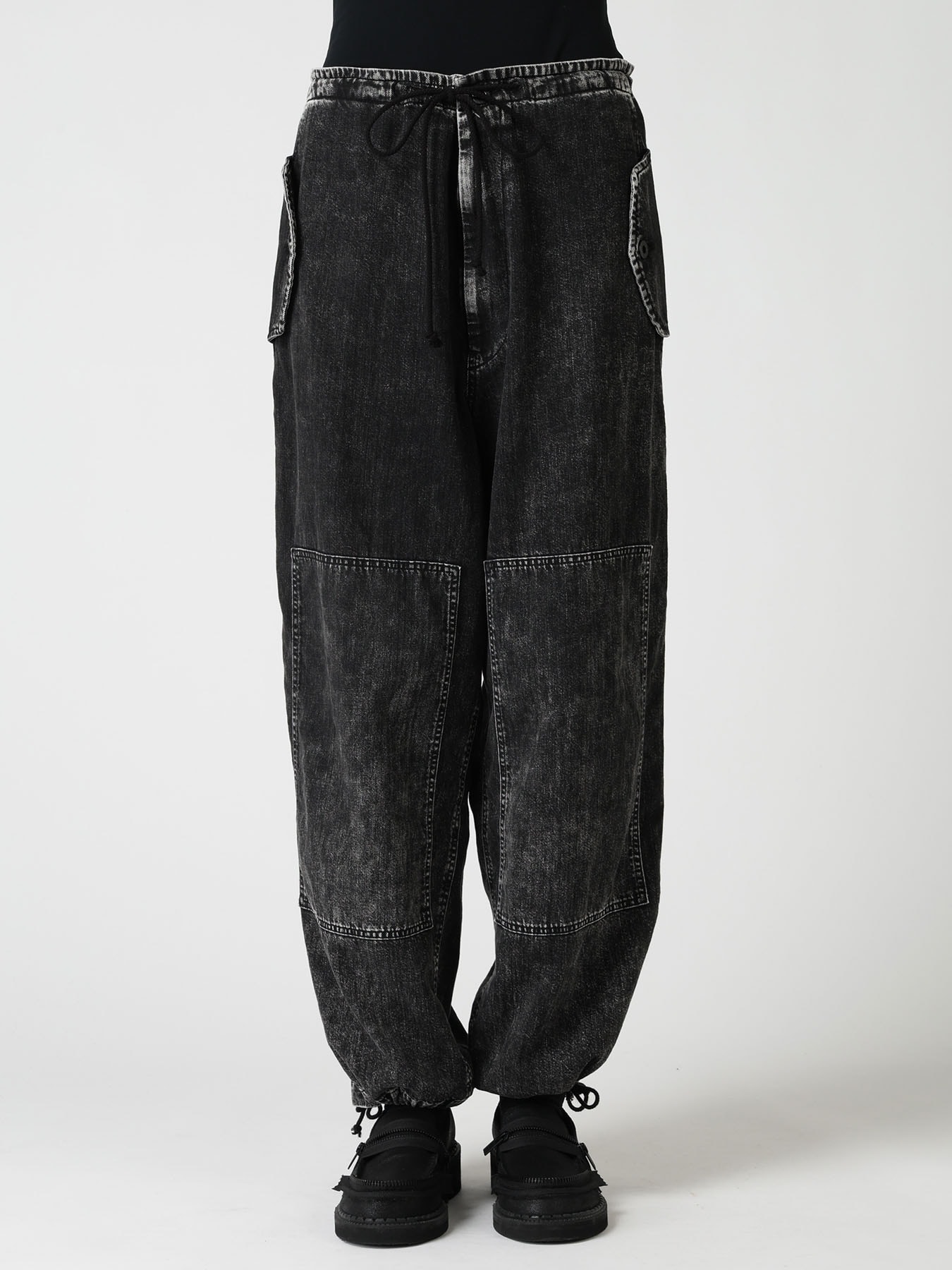 8OZ DENIM CHEMICAL WASH 4 POCKET STRING PANTS
