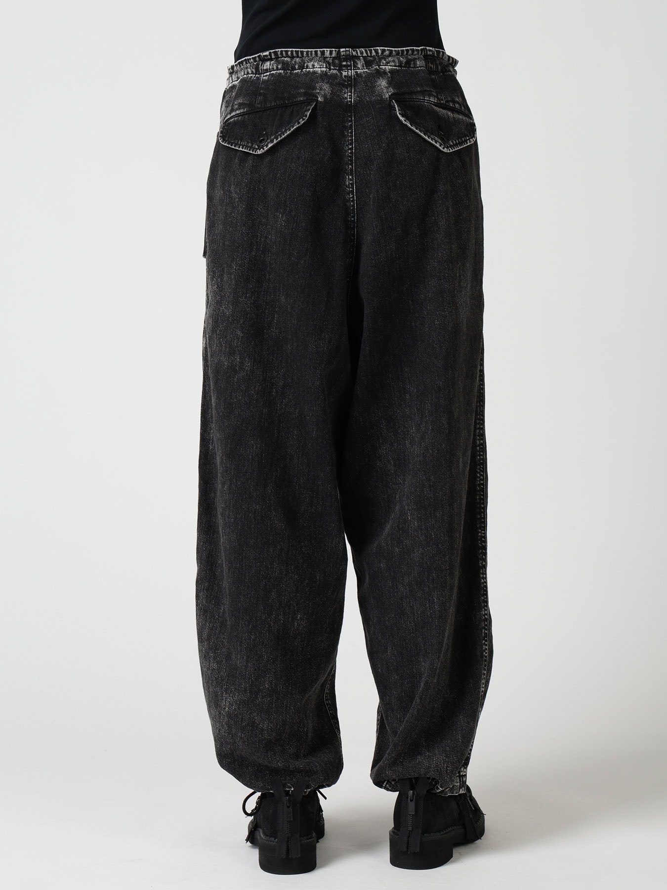8OZ DENIM CHEMICAL WASH 4 POCKET STRING PANTS