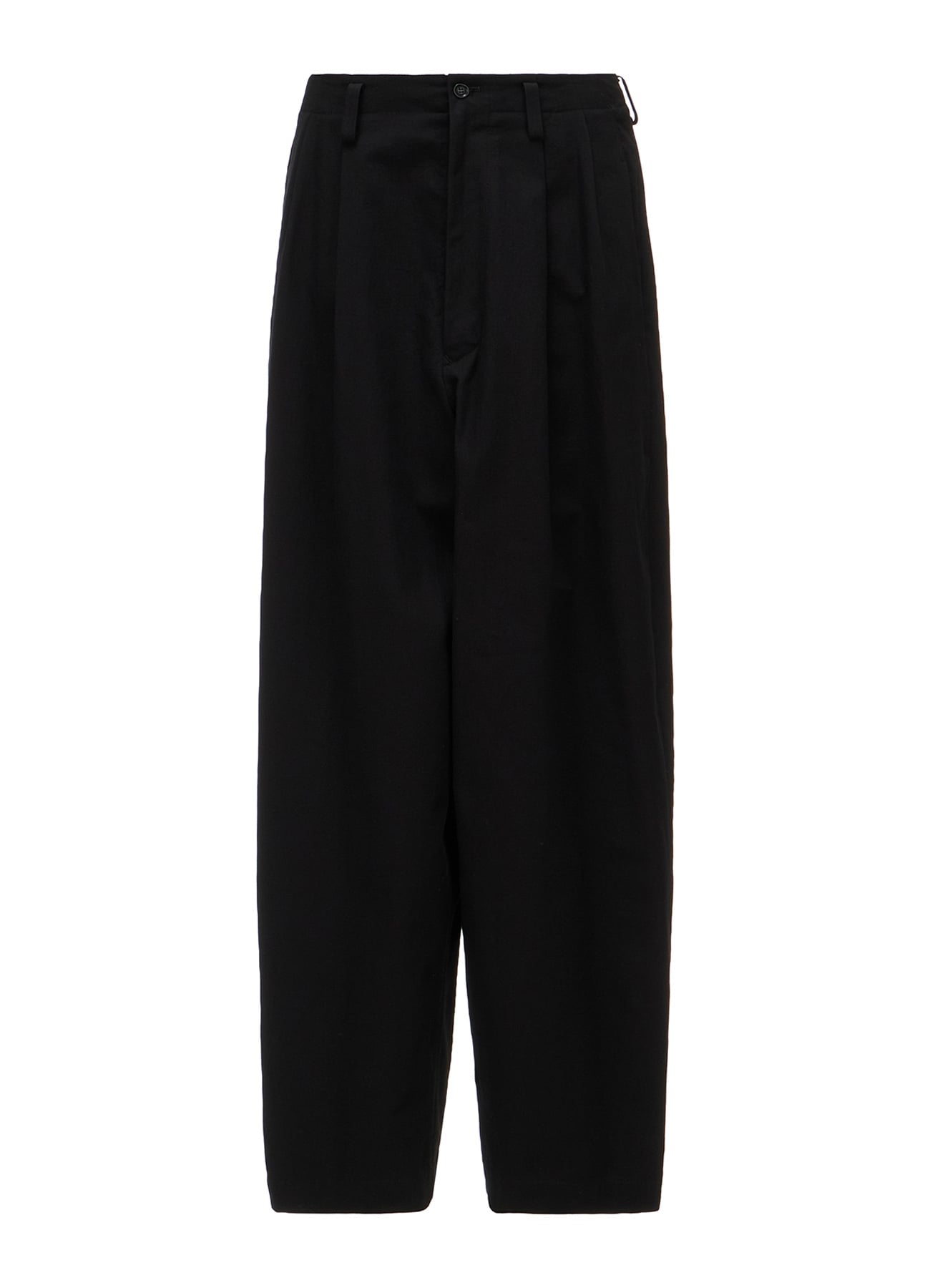 COTTON TWILL 2-TUCK WIDE PANTS