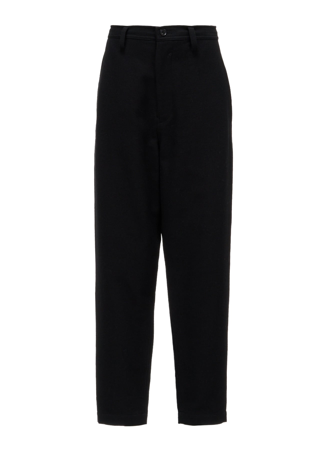 WOOL BLEND KERSEY FRINGE TAPERED PANTS