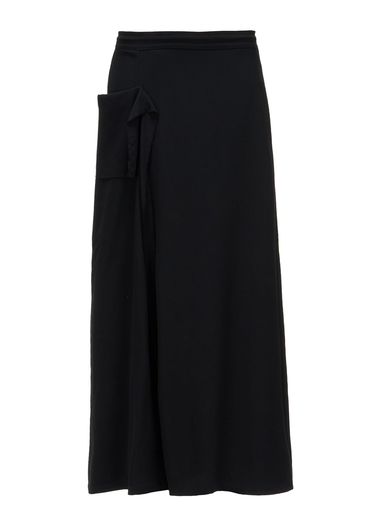 WOOL SERGE DRAPE FLARE PANTS