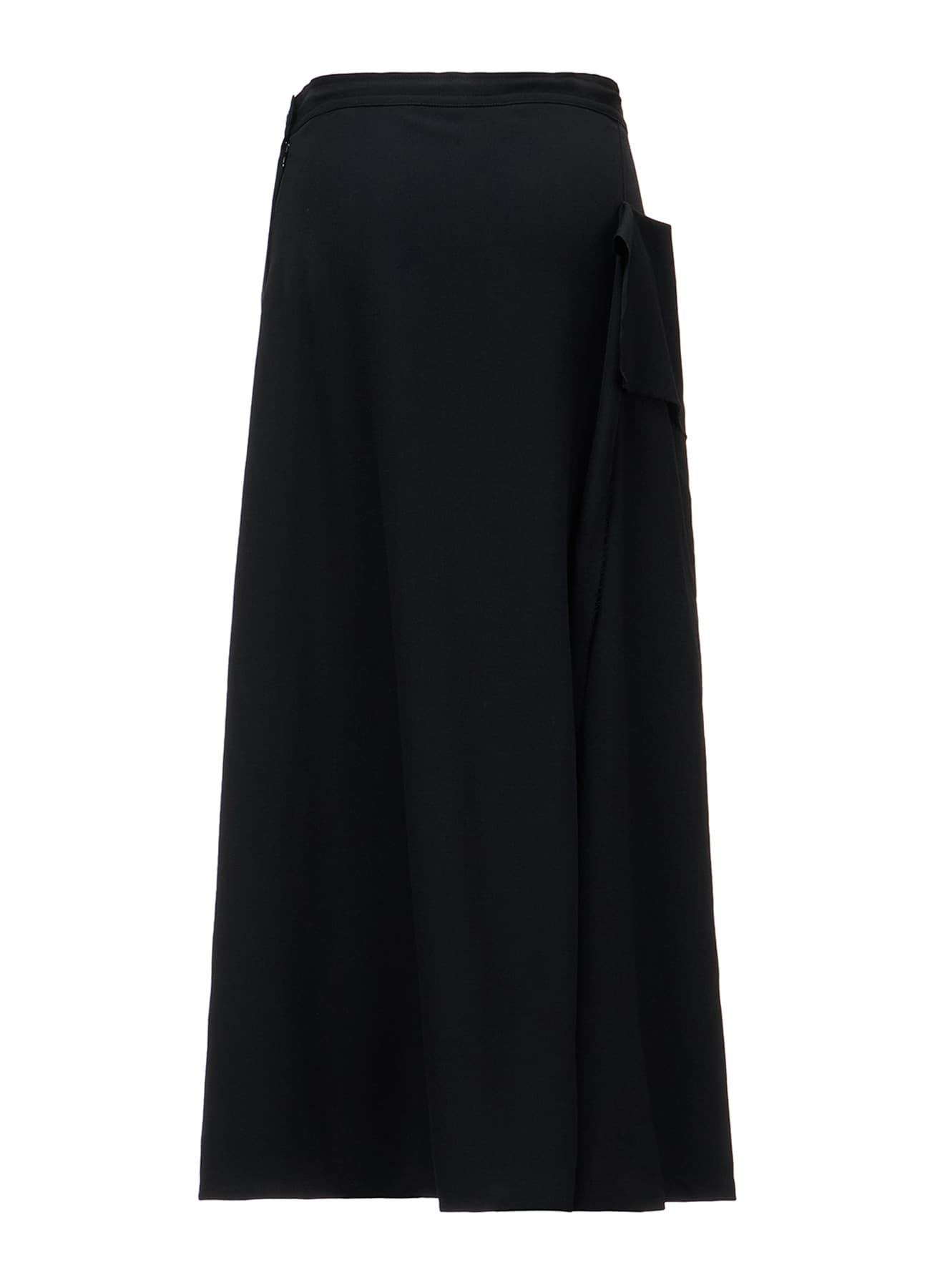 WOOL SERGE DRAPE FLARE PANTS