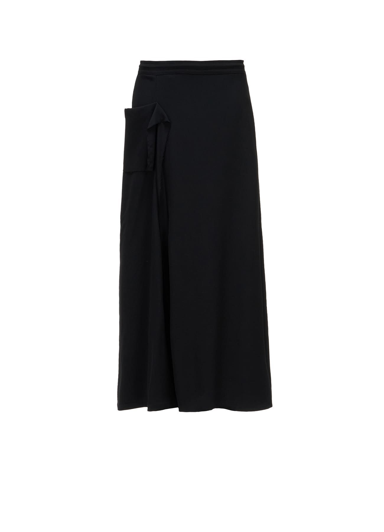 WOOL SERGE DRAPE FLARE PANTS