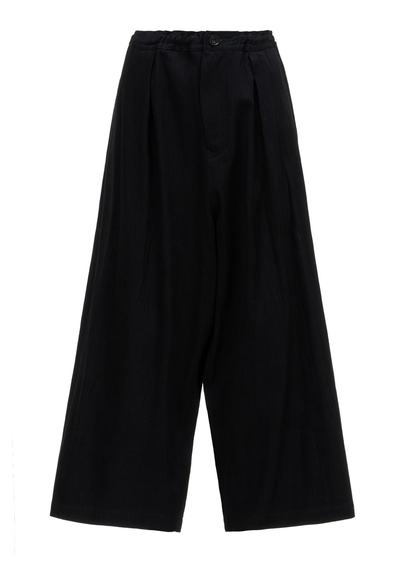 8OZ DENIM WASH FRONT TUCK WIDE PANTS