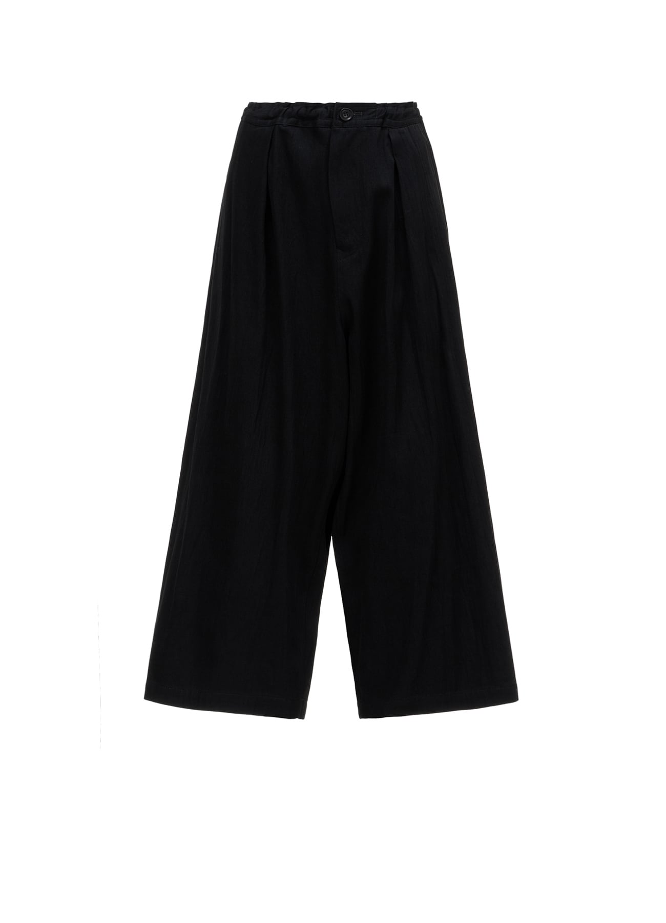 8OZ DENIM WASH FRONT TUCK WIDE PANTS