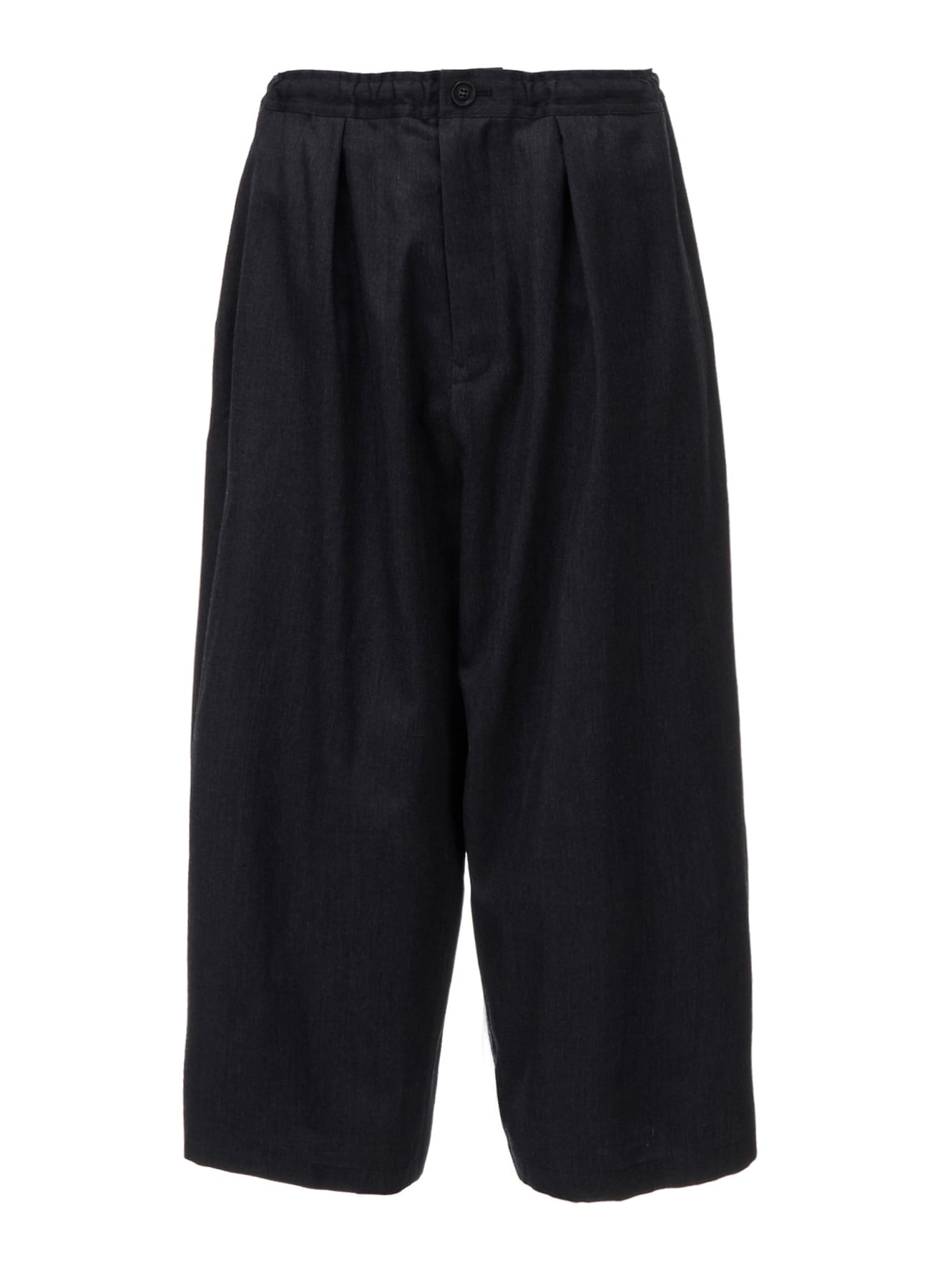 WOOL GABARDINE FRONT TUCK WIDE PANTS
