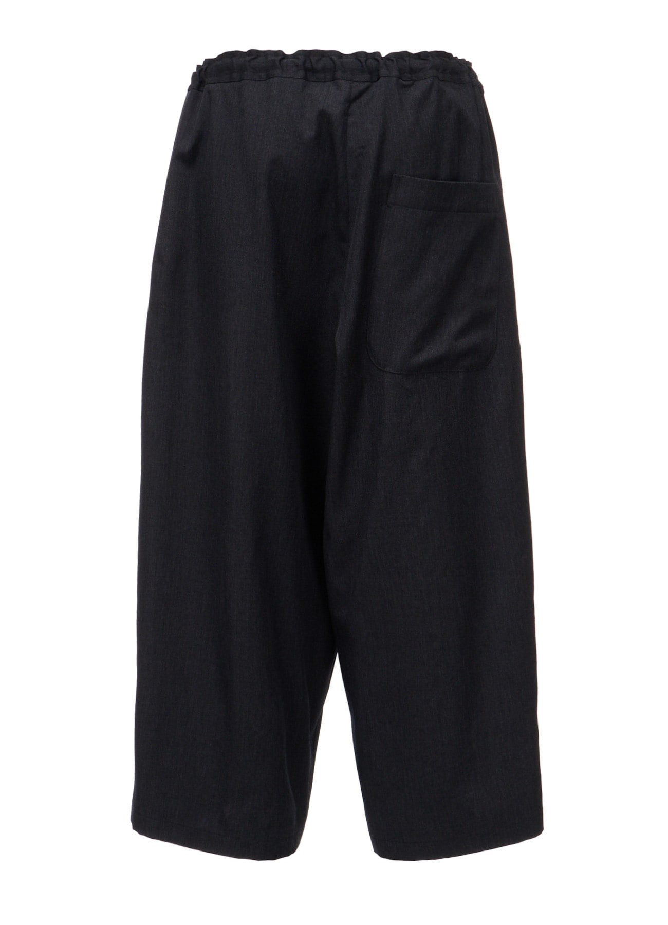 WOOL GABARDINE FRONT TUCK WIDE PANTS