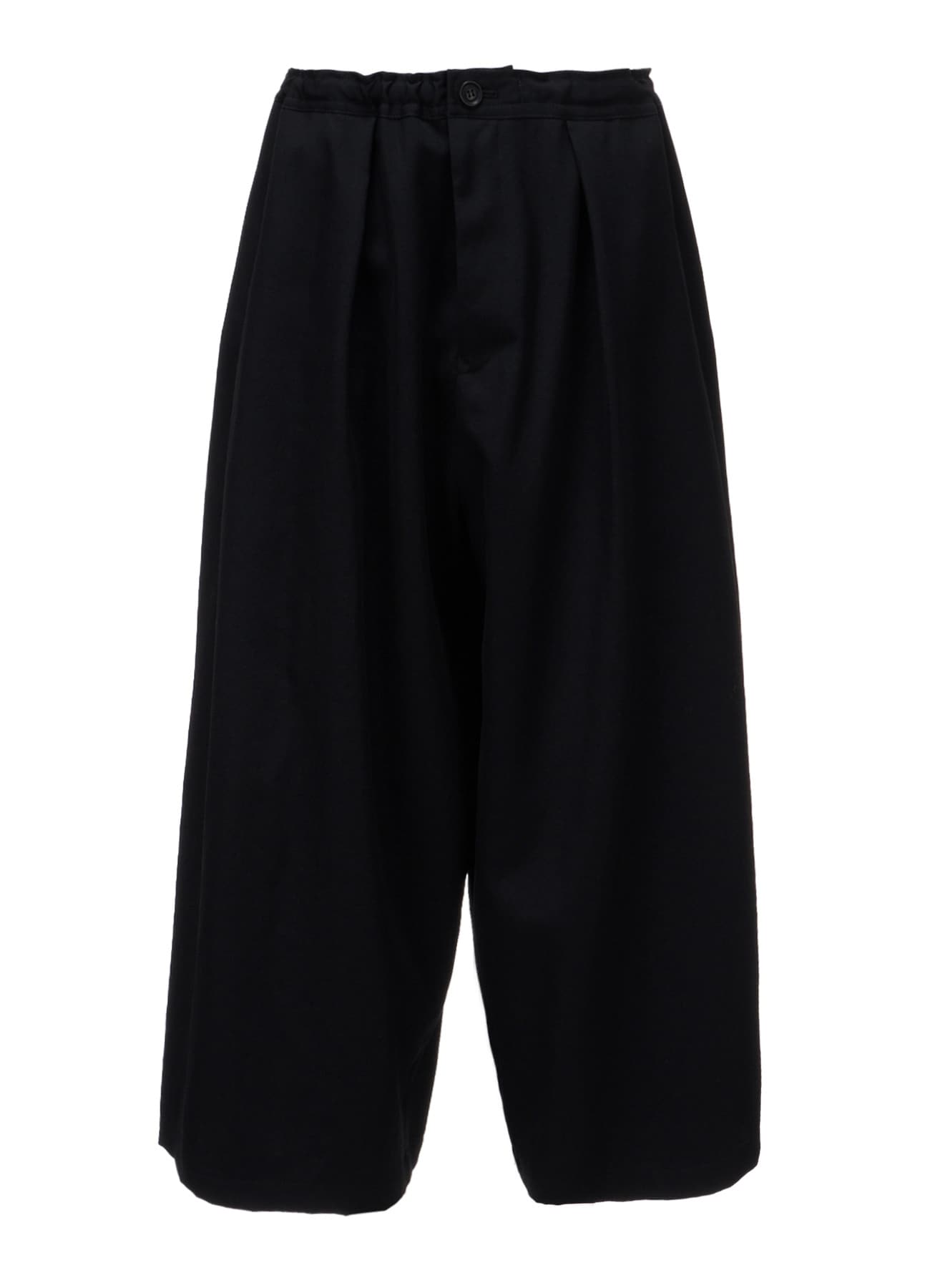 WOOL GABARDINE FRONT TUCK WIDE PANTS