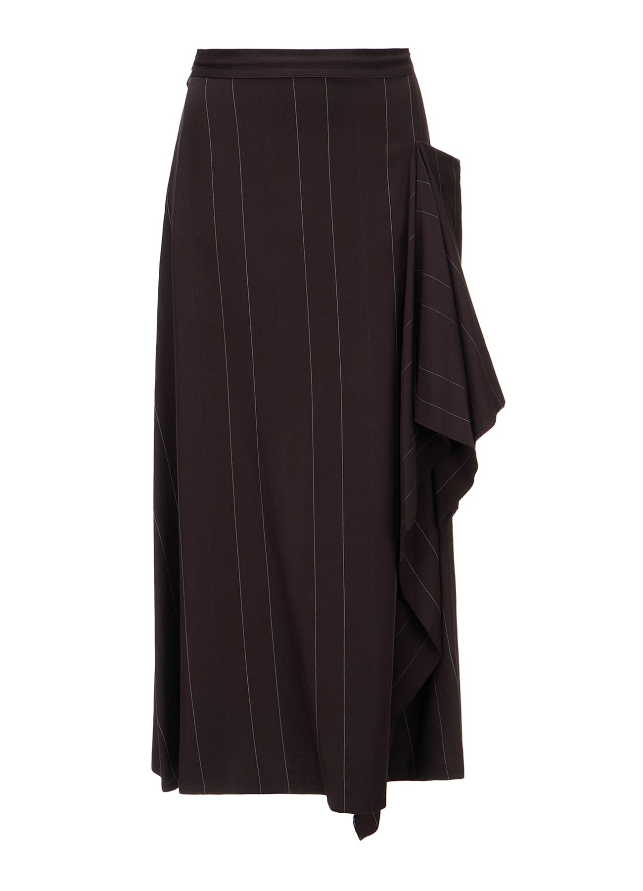 PINSTRIPE DRAPE FLARE PANTS