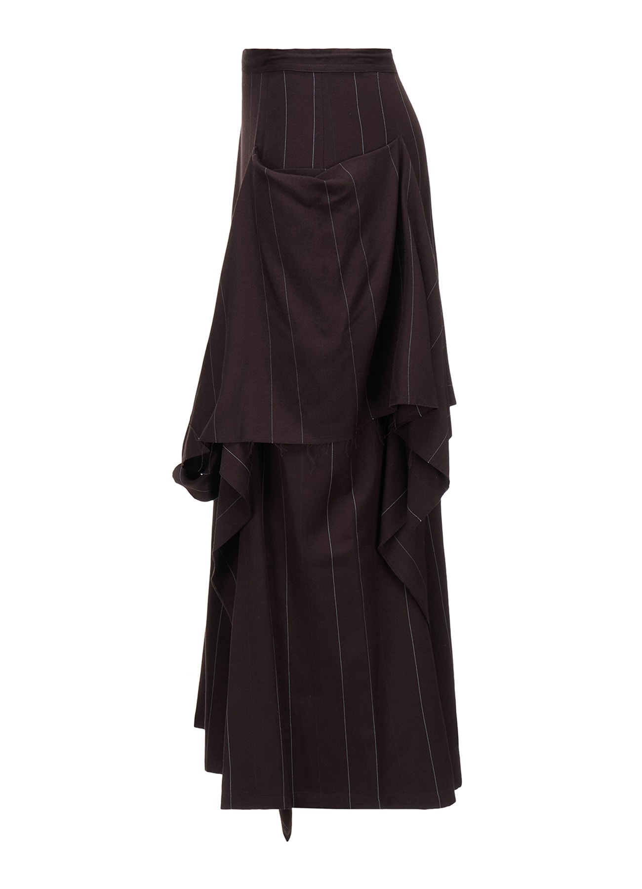 PINSTRIPE DRAPE FLARE PANTS