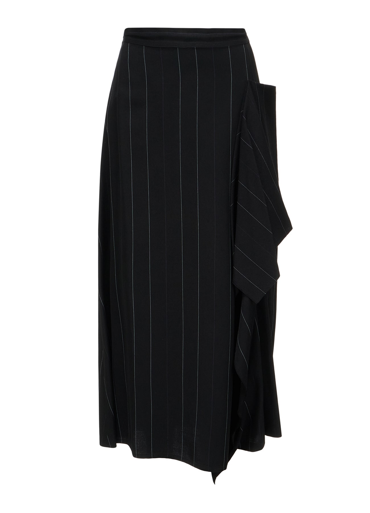 PINSTRIPE DRAPE FLARE PANTS