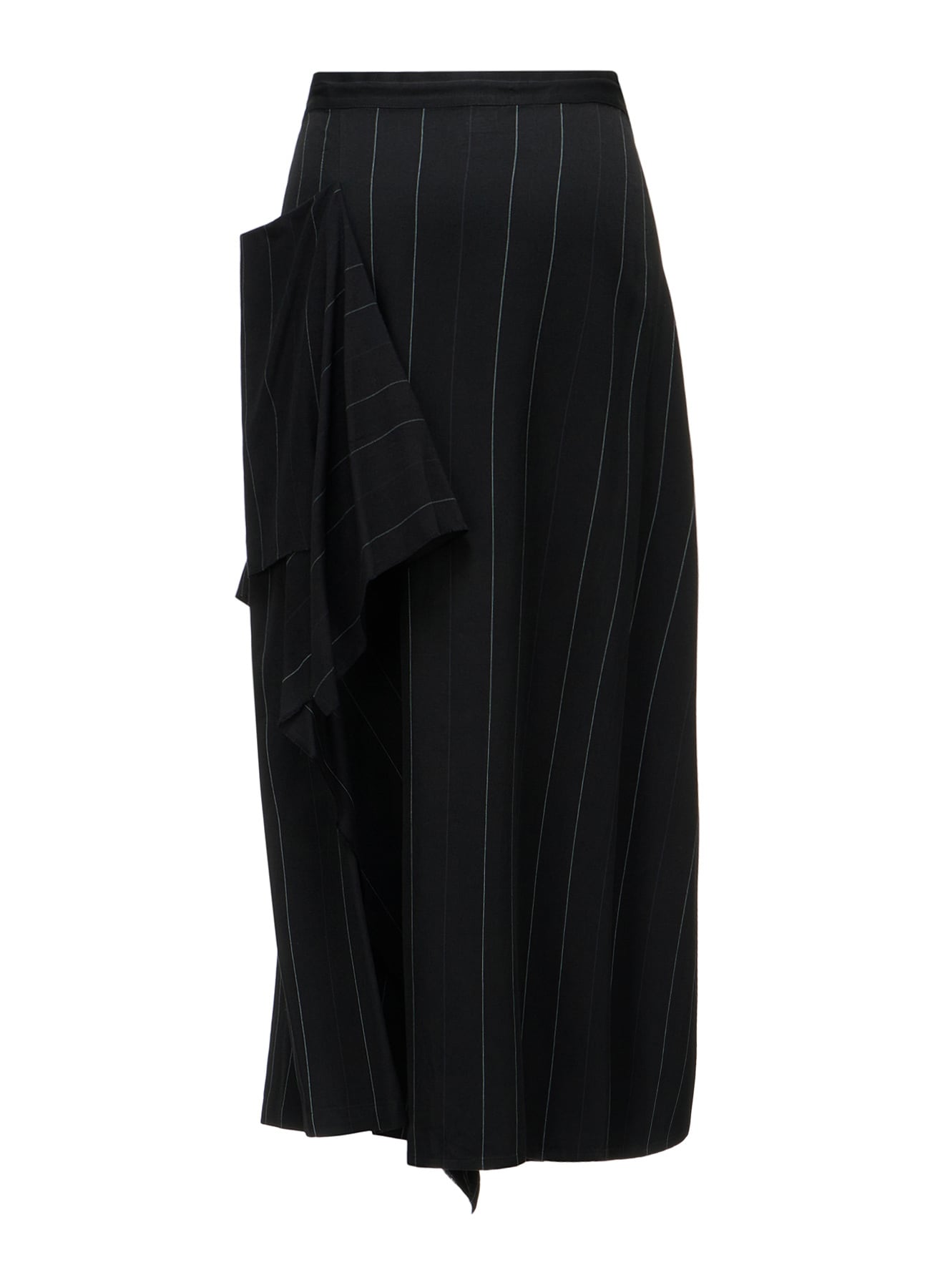 PINSTRIPE DRAPE FLARE PANTS
