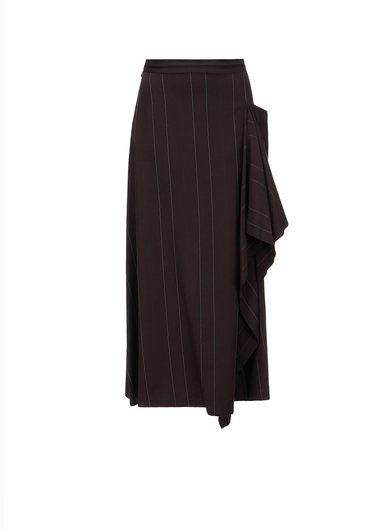PINSTRIPE DRAPE FLARE PANTS