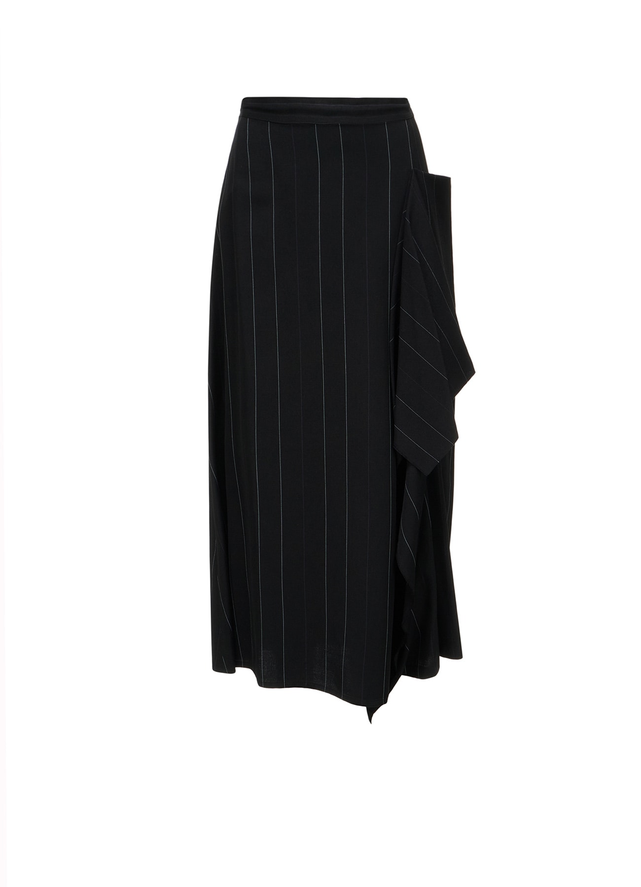 PINSTRIPE DRAPE FLARE PANTS