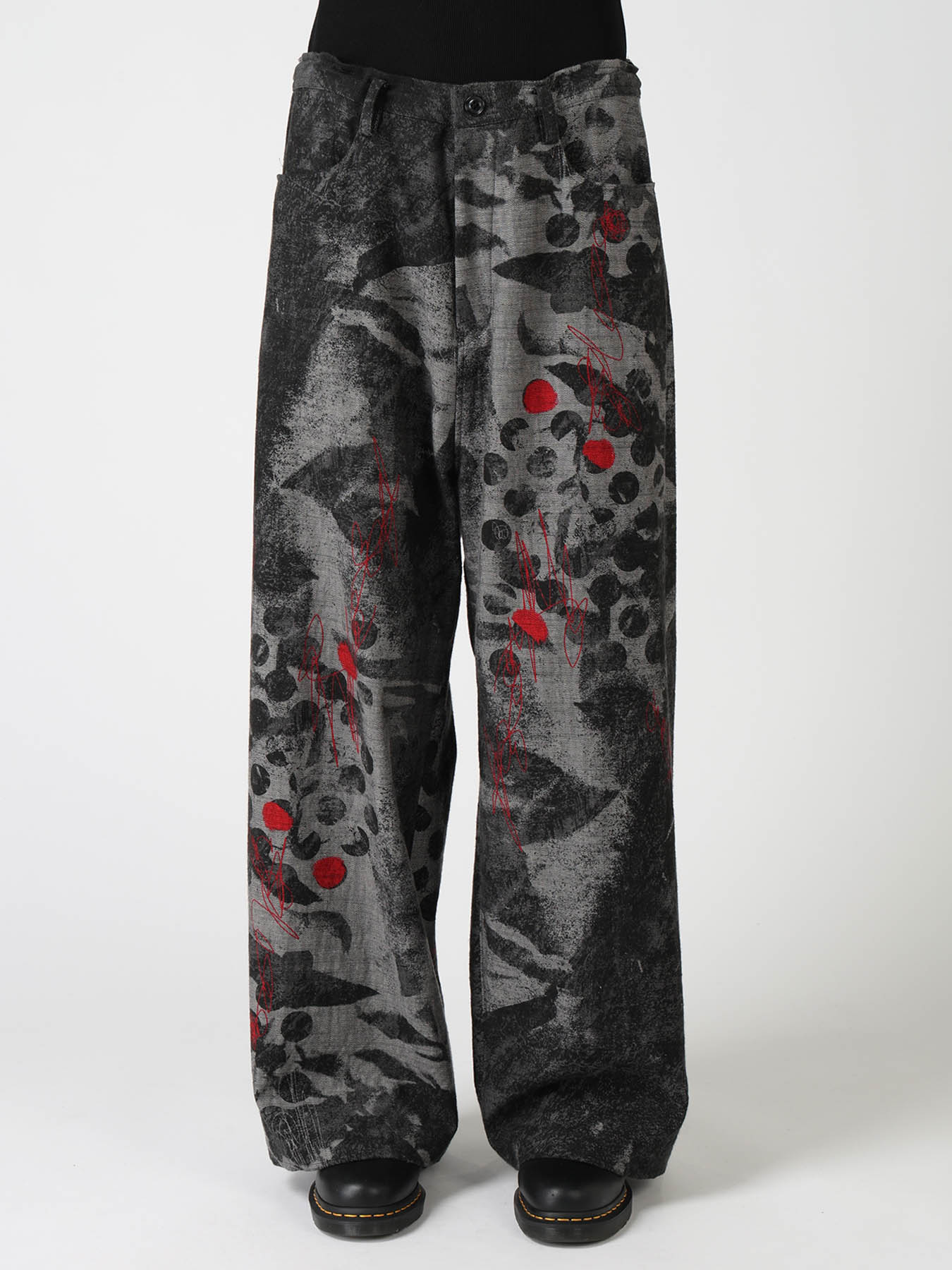 8OZ CRUNCH DOT PRINT LONG STRAIGHT PANTS