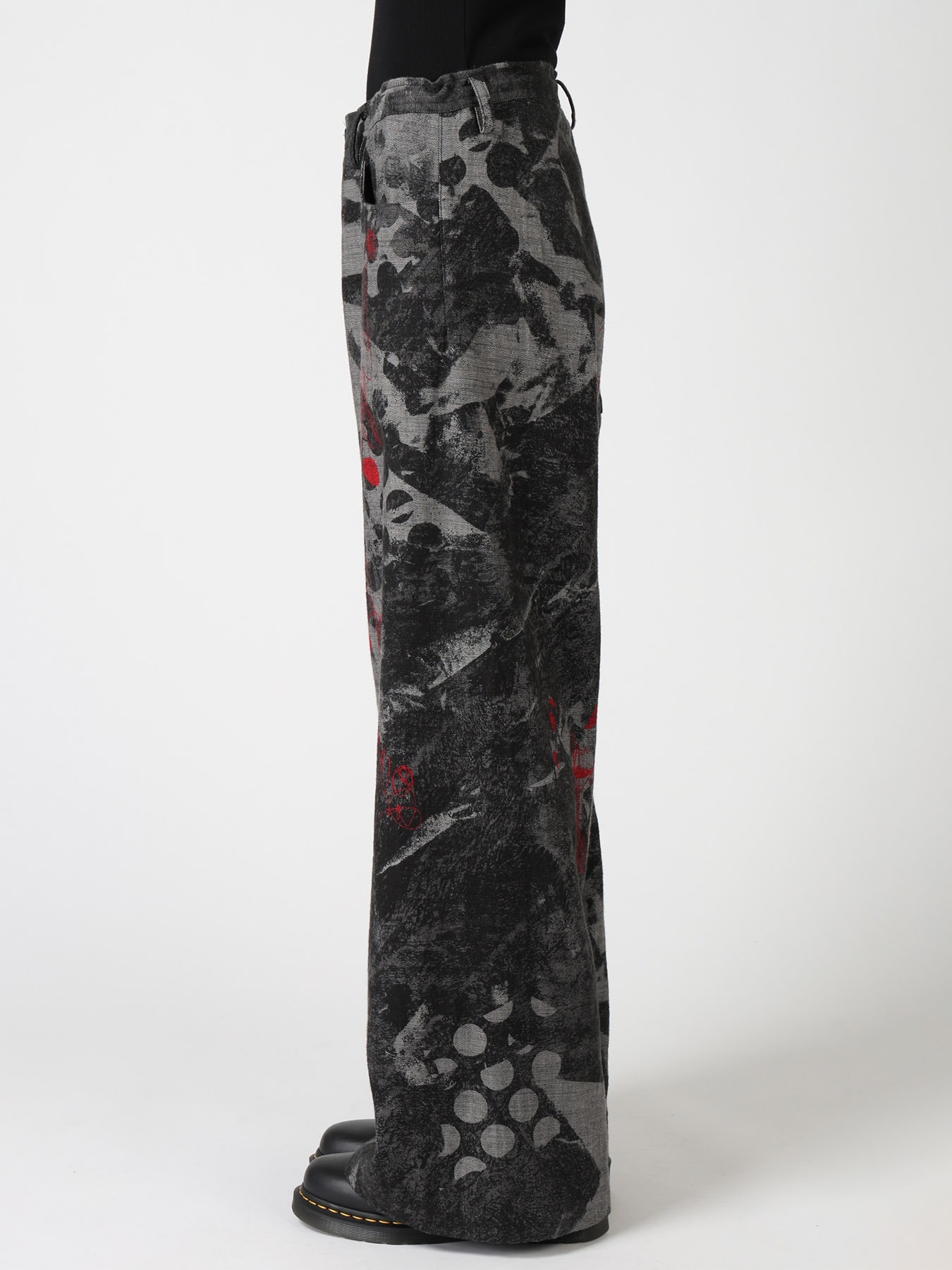 8OZ CRUNCH DOT PRINT LONG STRAIGHT PANTS