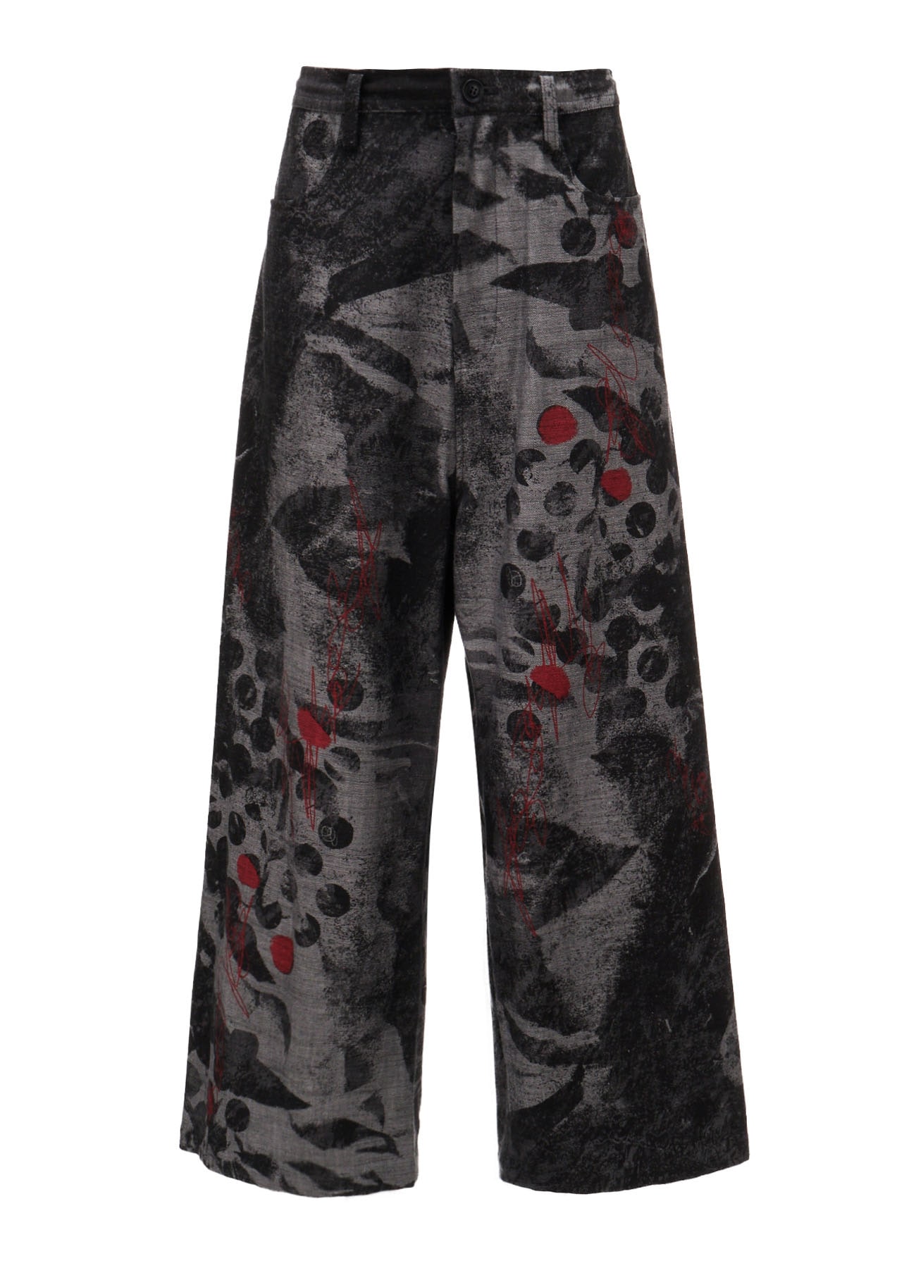8OZ CRUNCH DOT PRINT LONG STRAIGHT PANTS