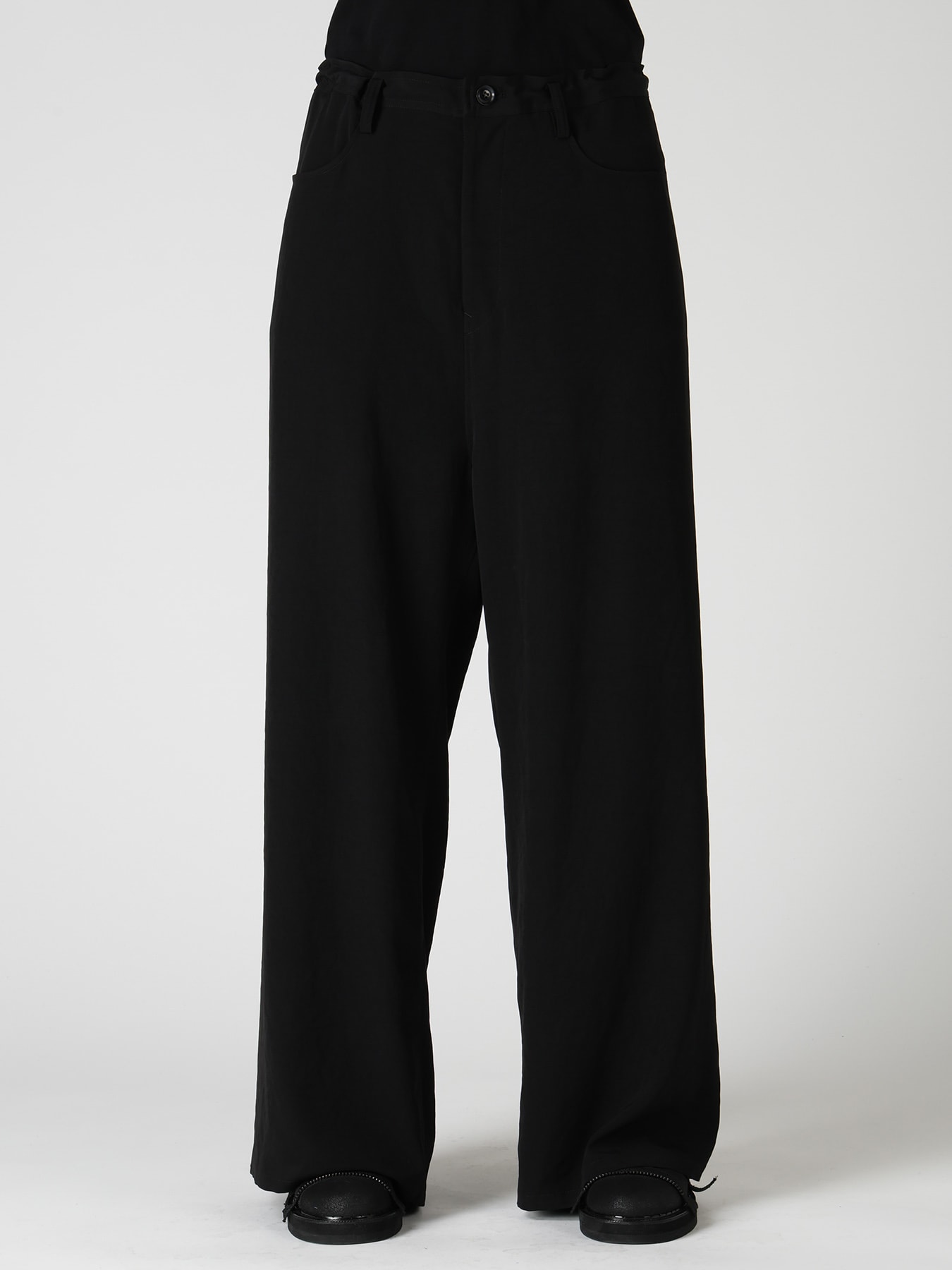 TA/PE CREPE DE CHINE LONG STRAIGHT PANTS