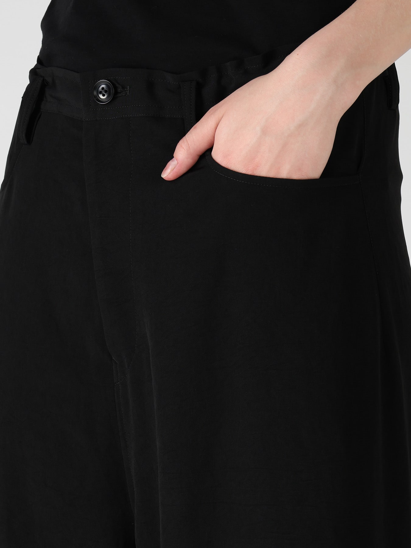 TA/PE CREPE DE CHINE LONG STRAIGHT PANTS