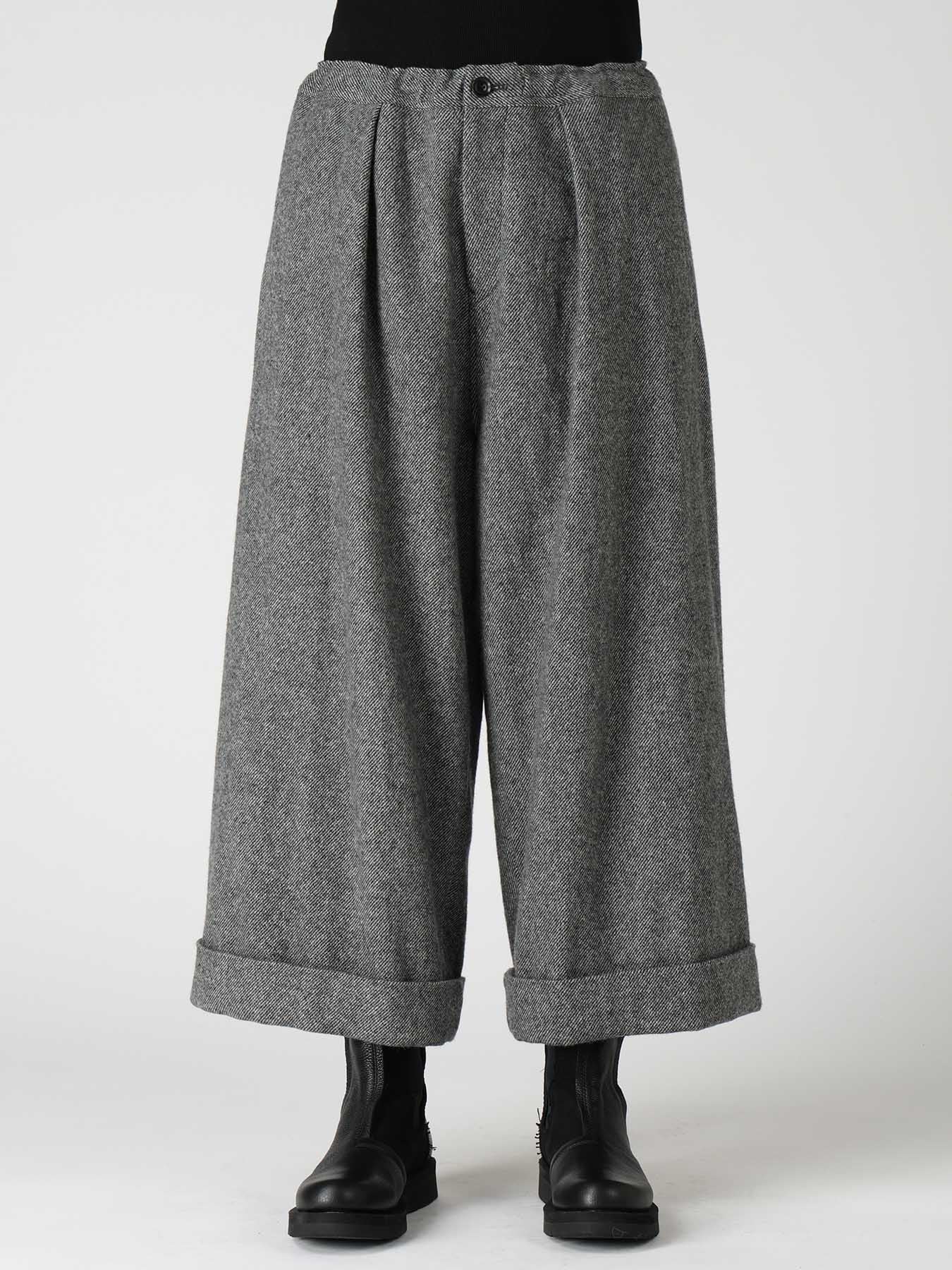TWILL FLANNEL FRONT CUFFED PANTS