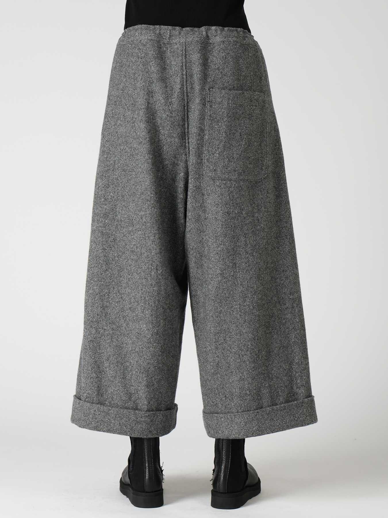 TWILL FLANNEL FRONT CUFFED PANTS