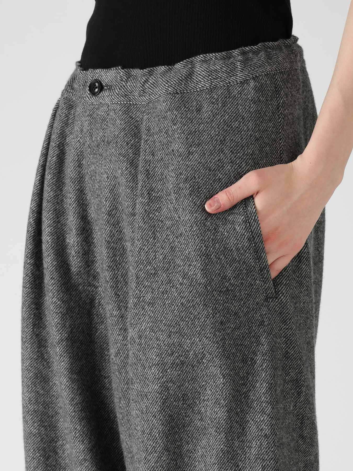 TWILL FLANNEL FRONT CUFFED PANTS