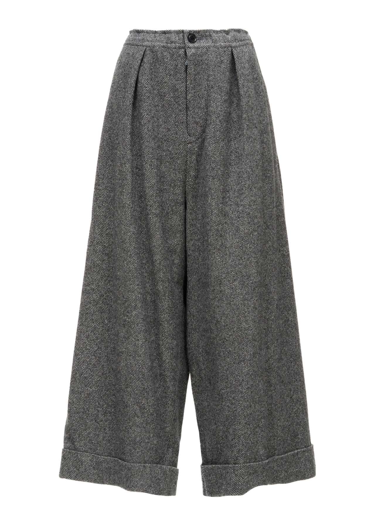 TWILL FLANNEL FRONT CUFFED PANTS