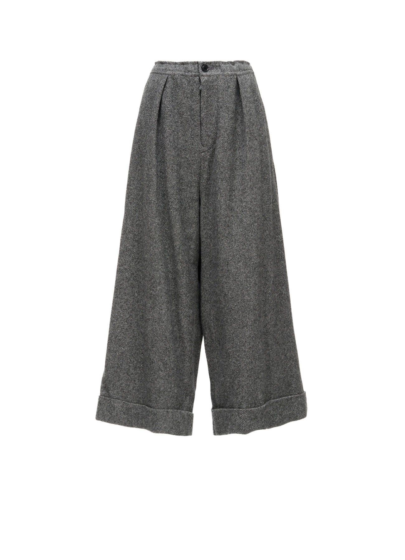 TWILL FLANNEL FRONT CUFFED PANTS